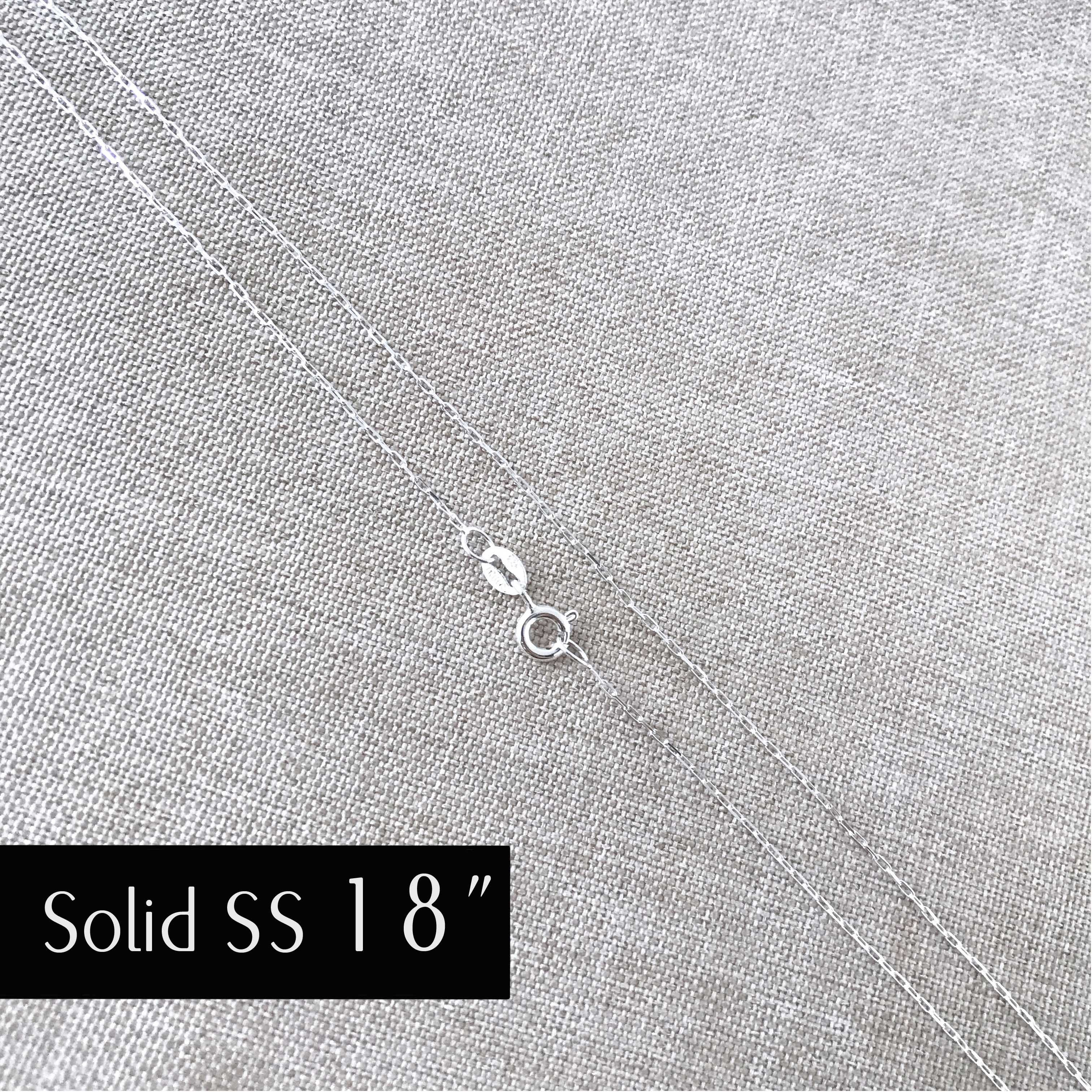 18" - 925 India Sterling Silver Chain - Super Fine - 18 Inch - Wholesale Chain - Spring Ring Clasp - .925 India Stamped - Cable Chain The Attic Exchange
