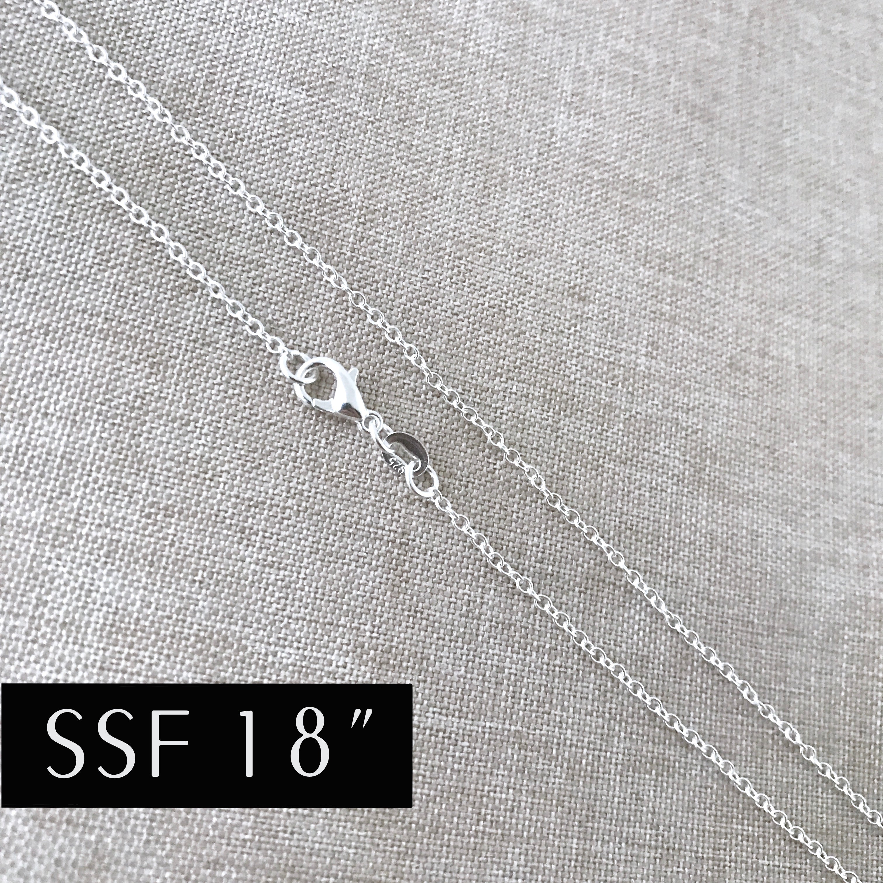18" - 925 Sterling Silver Filled Necklace Chain - Dainty Fine - 18" - 18 Inch - Lobster Claw Clasp - .925 Stamped - Cable Chain - Silver fill The Attic Exchange