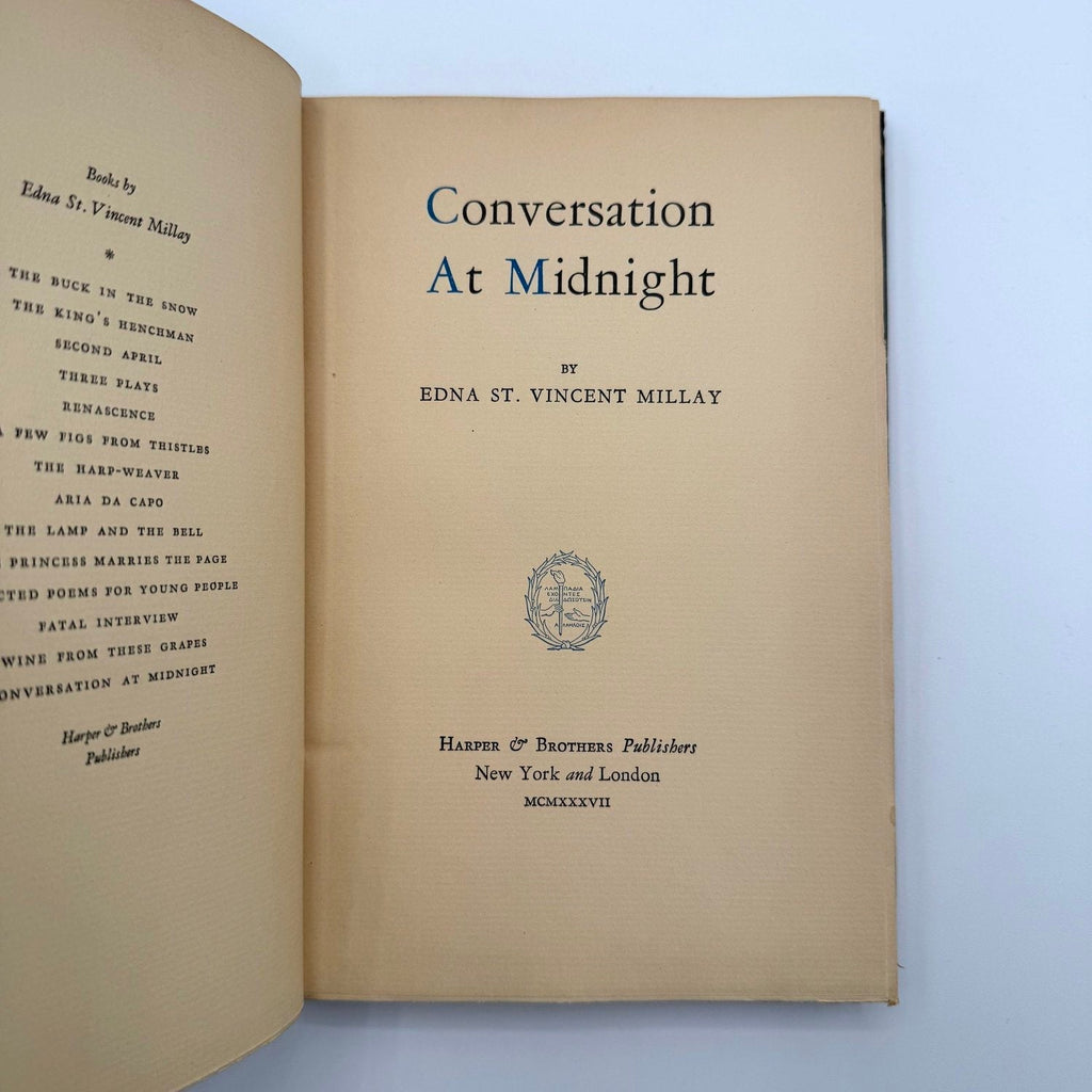 Conversation at Midnight by Edna St. Vincent Millay Cedar Leaf Books
