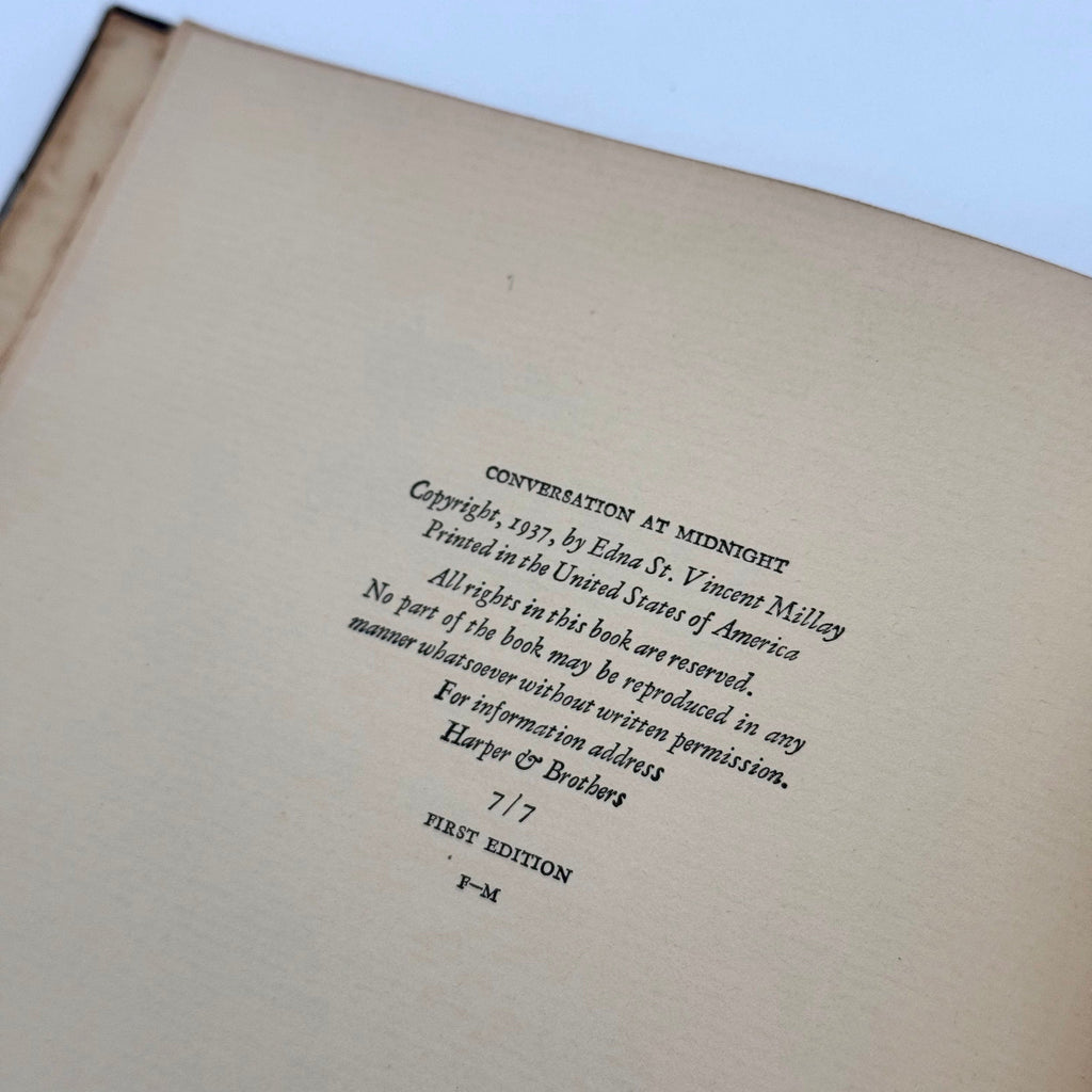Conversation at Midnight by Edna St. Vincent Millay Cedar Leaf Books