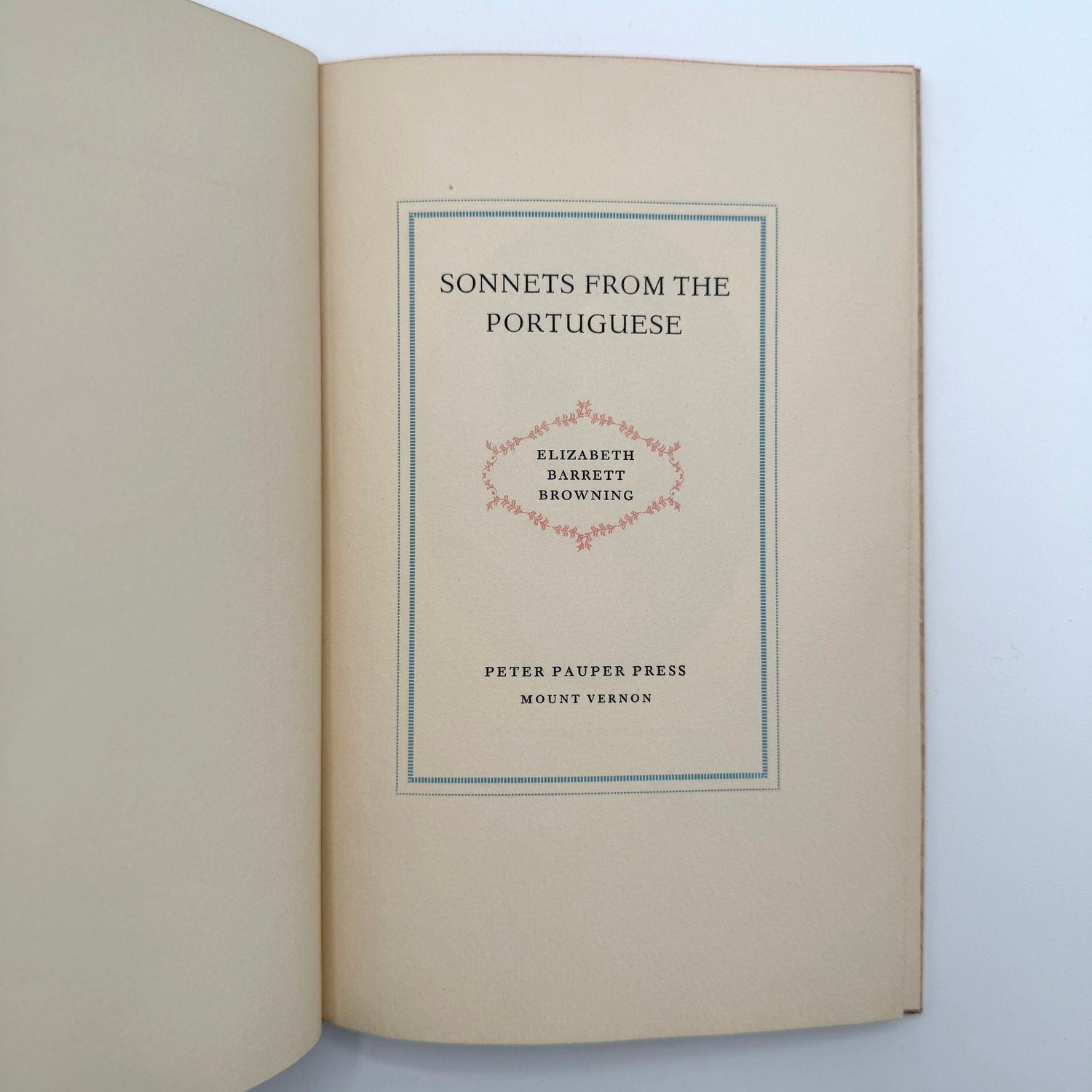 Sonnets from the Portuguese by Elizabeth Barrett Browning Cedar Leaf Books