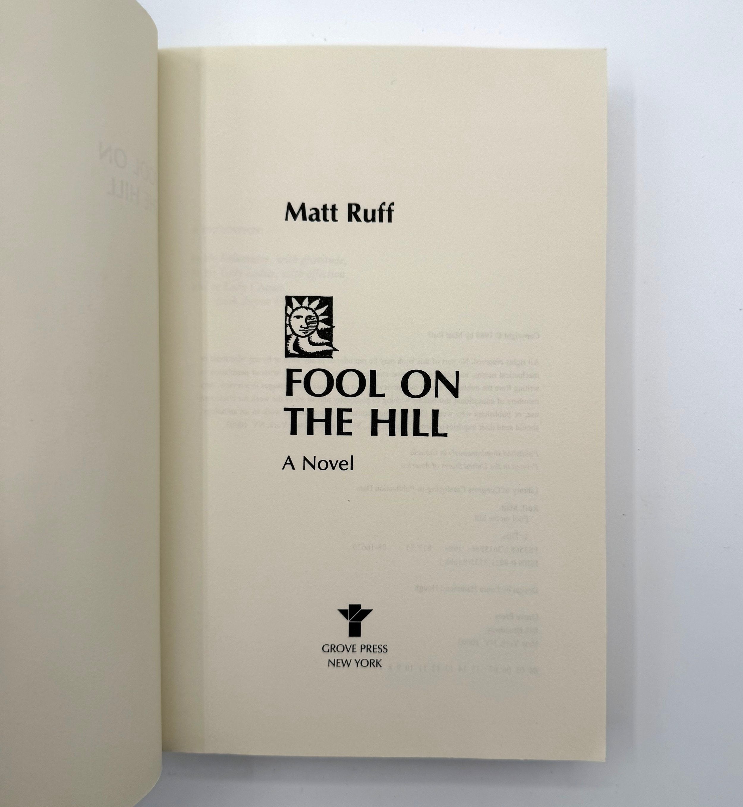 Matt Ruff Duo Collection – Sewer, Gas & Electric 1st Ed + Fool on the Hill Cedar Leaf Books