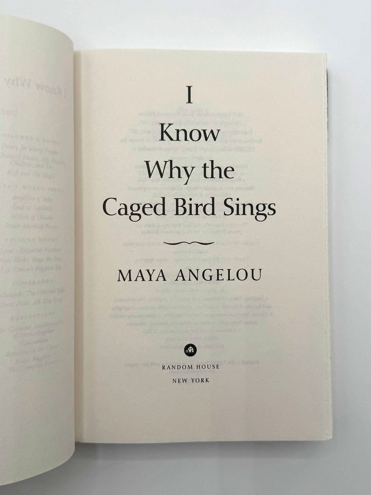 I Know Why the Caged Bird Sings by Maya Angelou Cedar Leaf Books