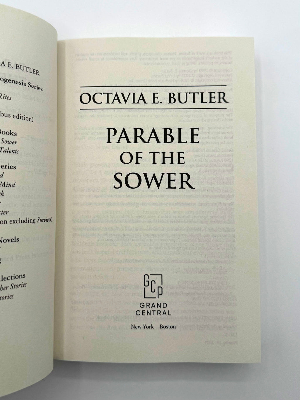Parable of the Sower by Octavia E. Butler Cedar Leaf Books