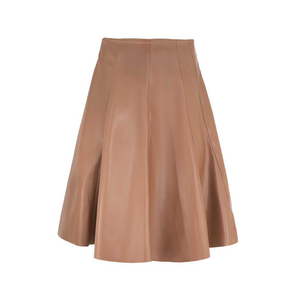 LEATHER PLEATED SKIRT profile-nyc