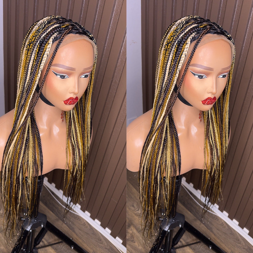 22 inches mix color knotless braided wig HOL stores
