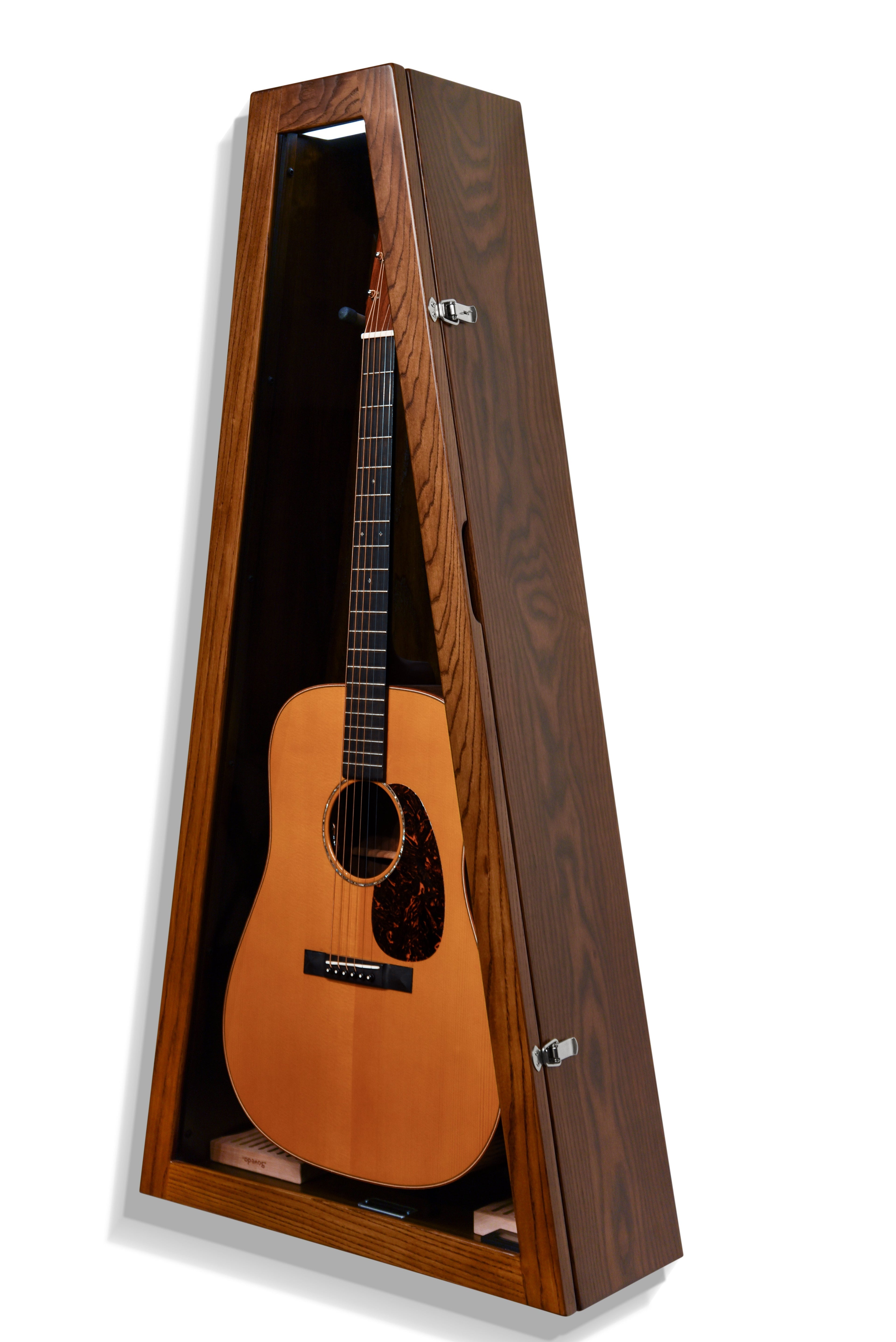ClimaCase Triangle Humidor - Northern White Ash with Rich Tobacco Stain Acoustic Remedy Cases