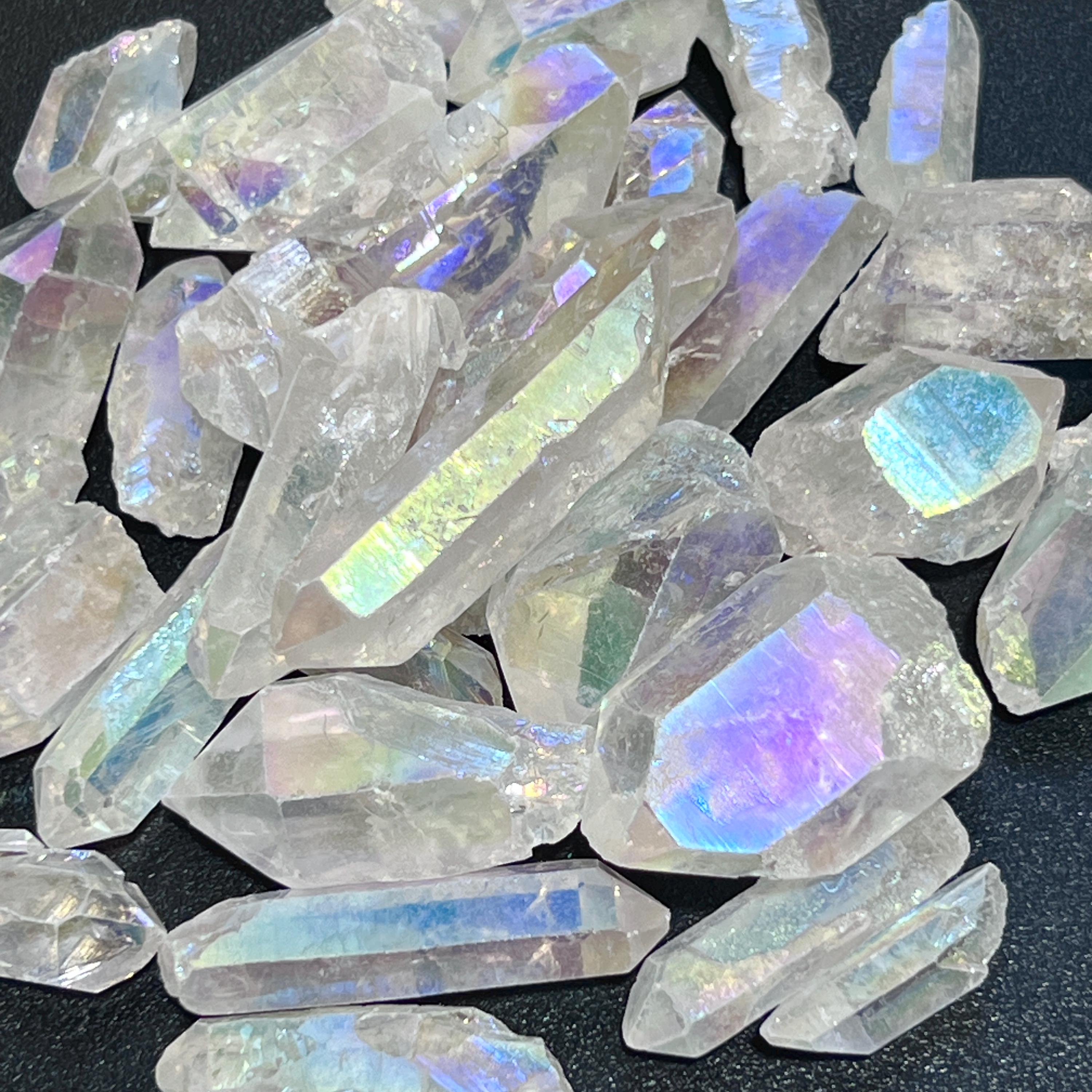 Angel Aura Clear Quartz Crystal Rough Raw Points Amazing Crystals