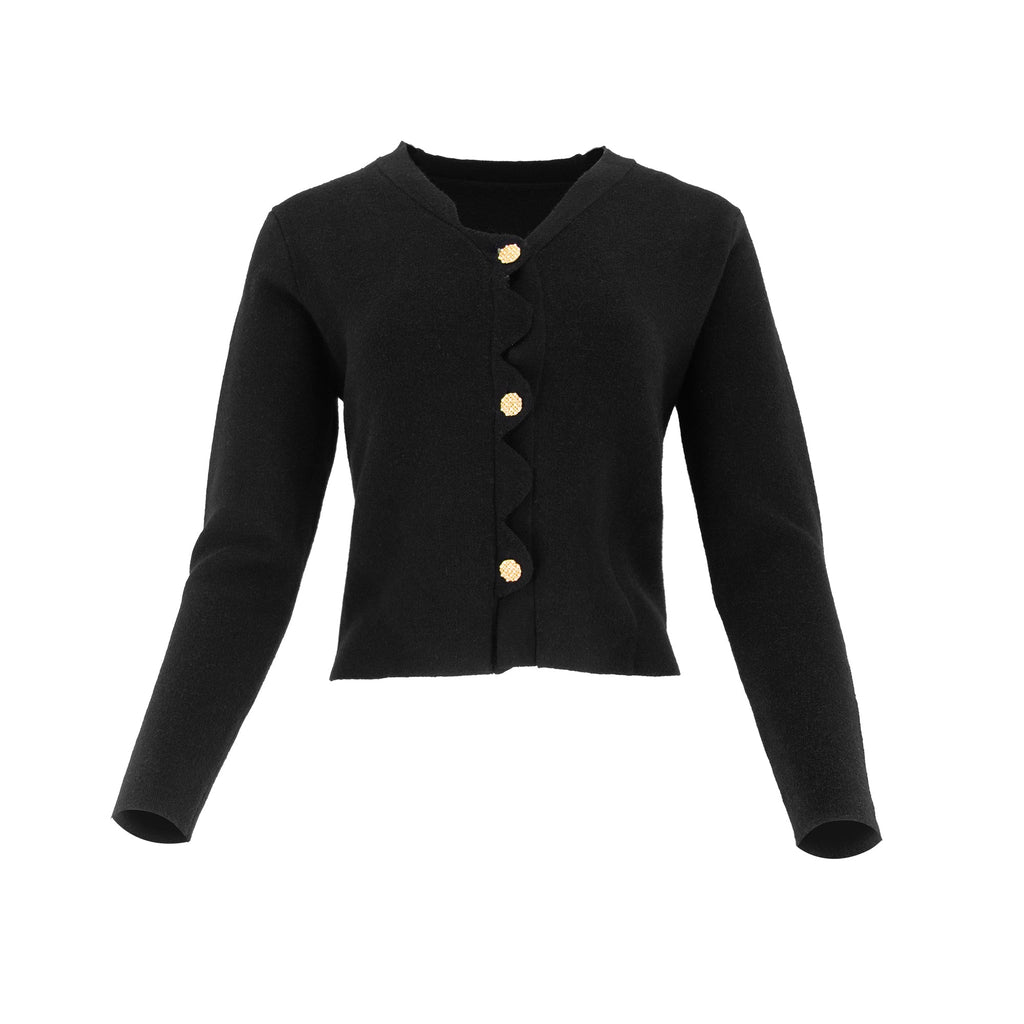 SCALLOP KNIT CARDIGAN profile-nyc