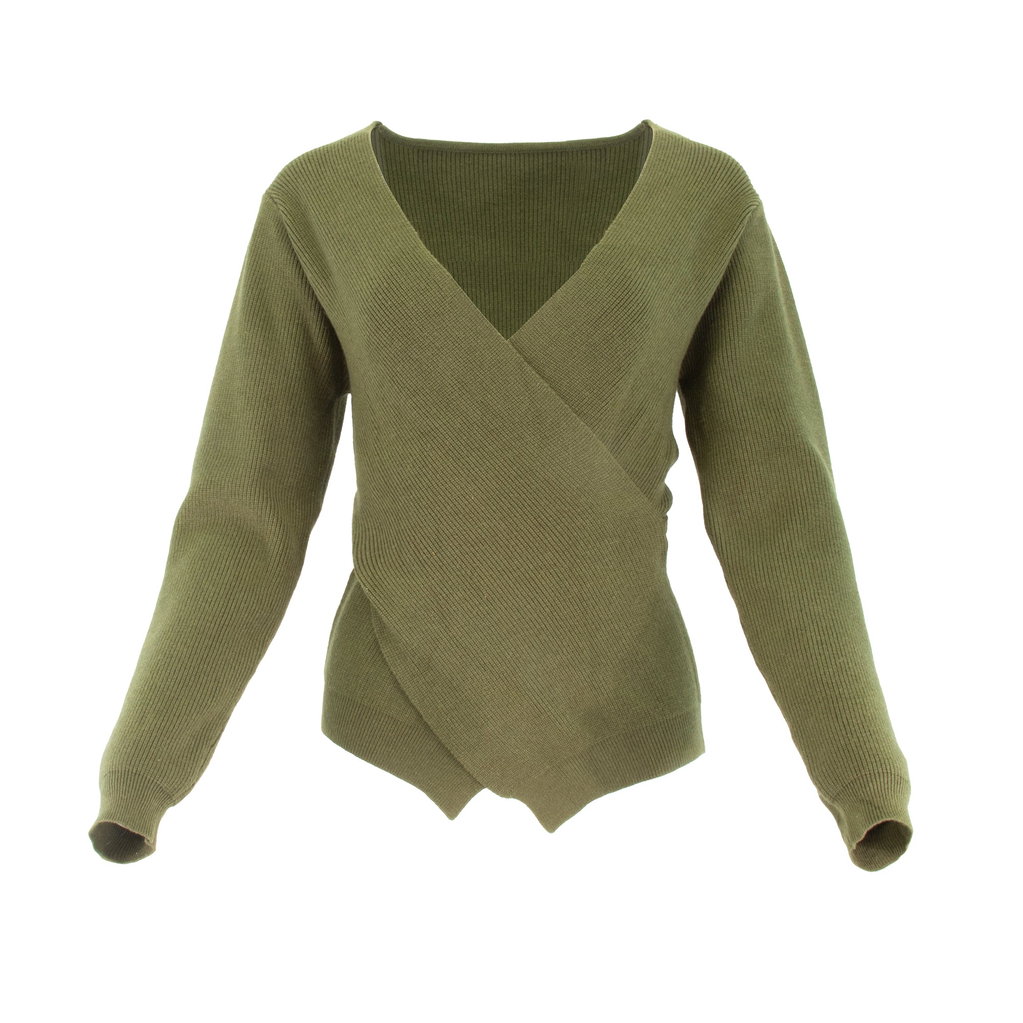 FAUX WRAP SWEATER profile-nyc