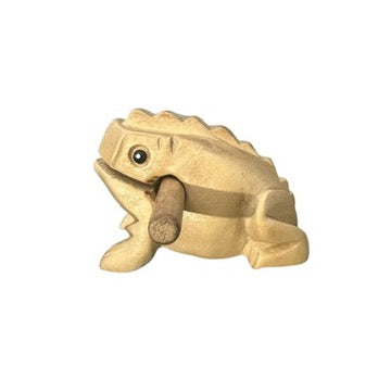 2" Wooden Musical Frog - Natural (Percussion Instrument) Music Frog Co