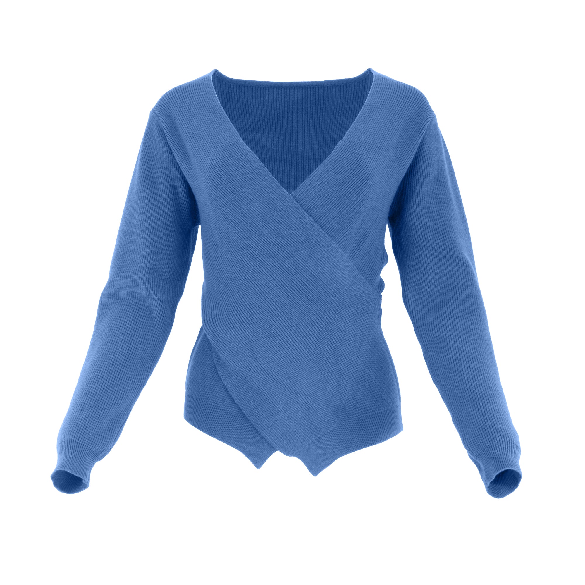 FAUX WRAP SWEATER profile-nyc