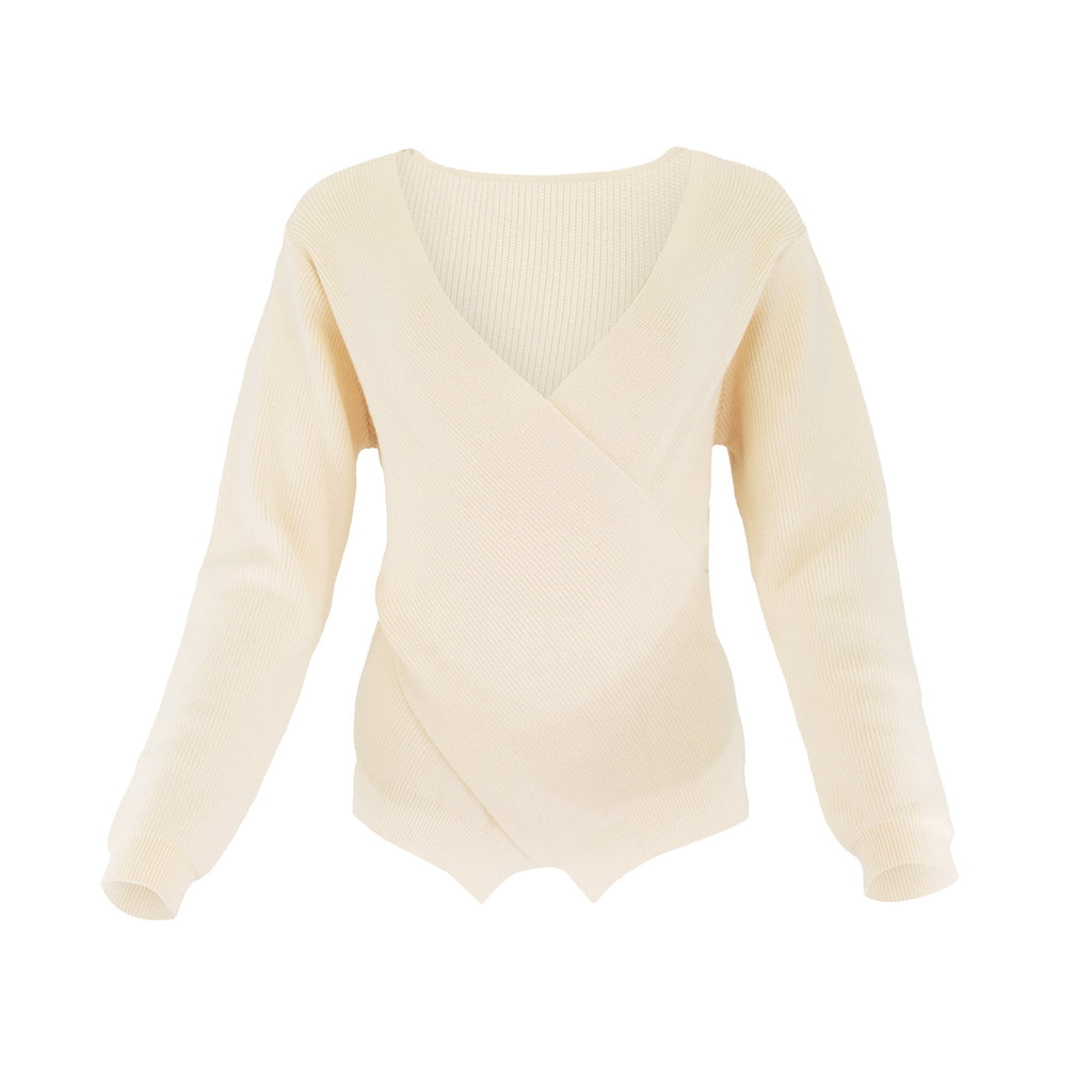 FAUX WRAP SWEATER profile-nyc