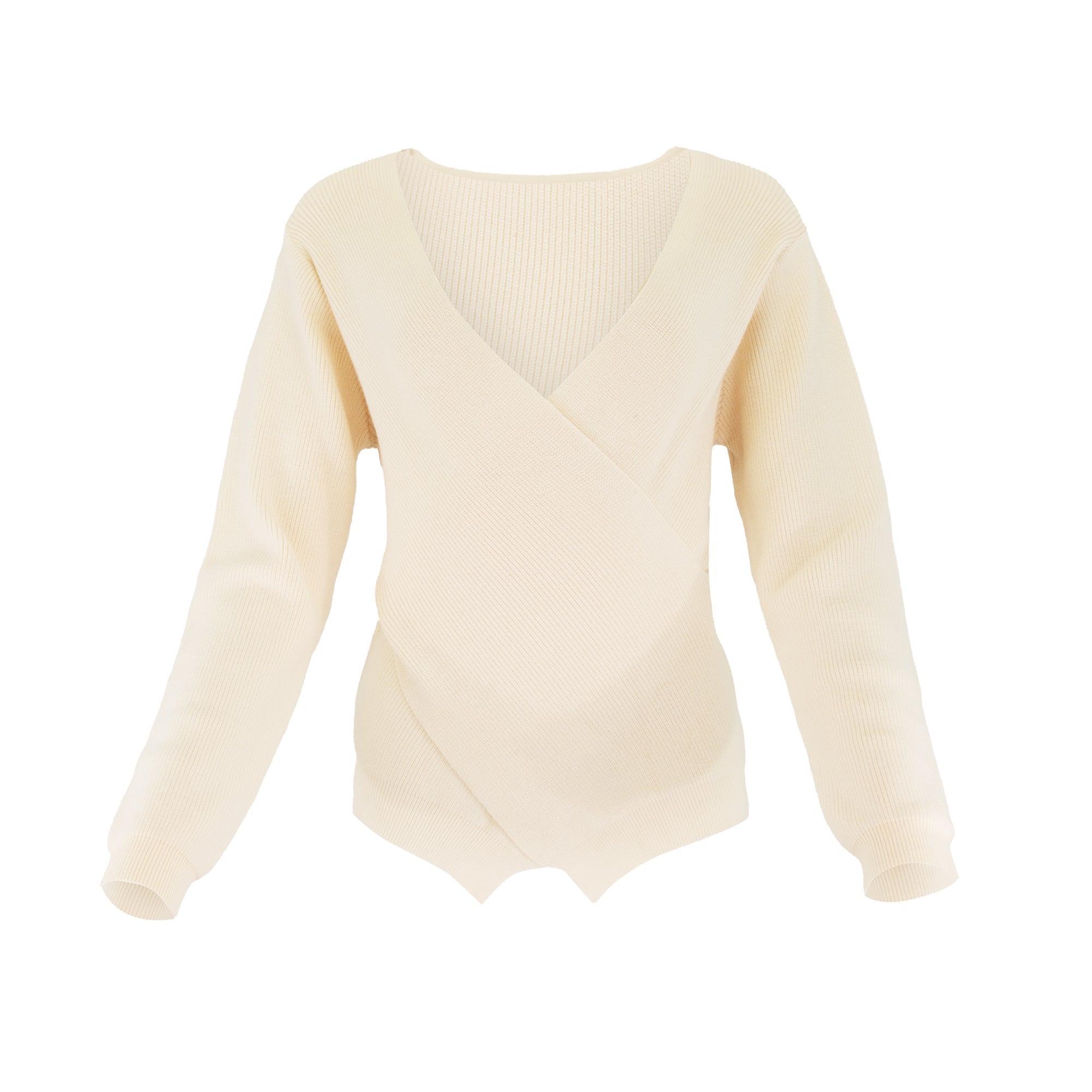 FAUX WRAP SWEATER profile-nyc