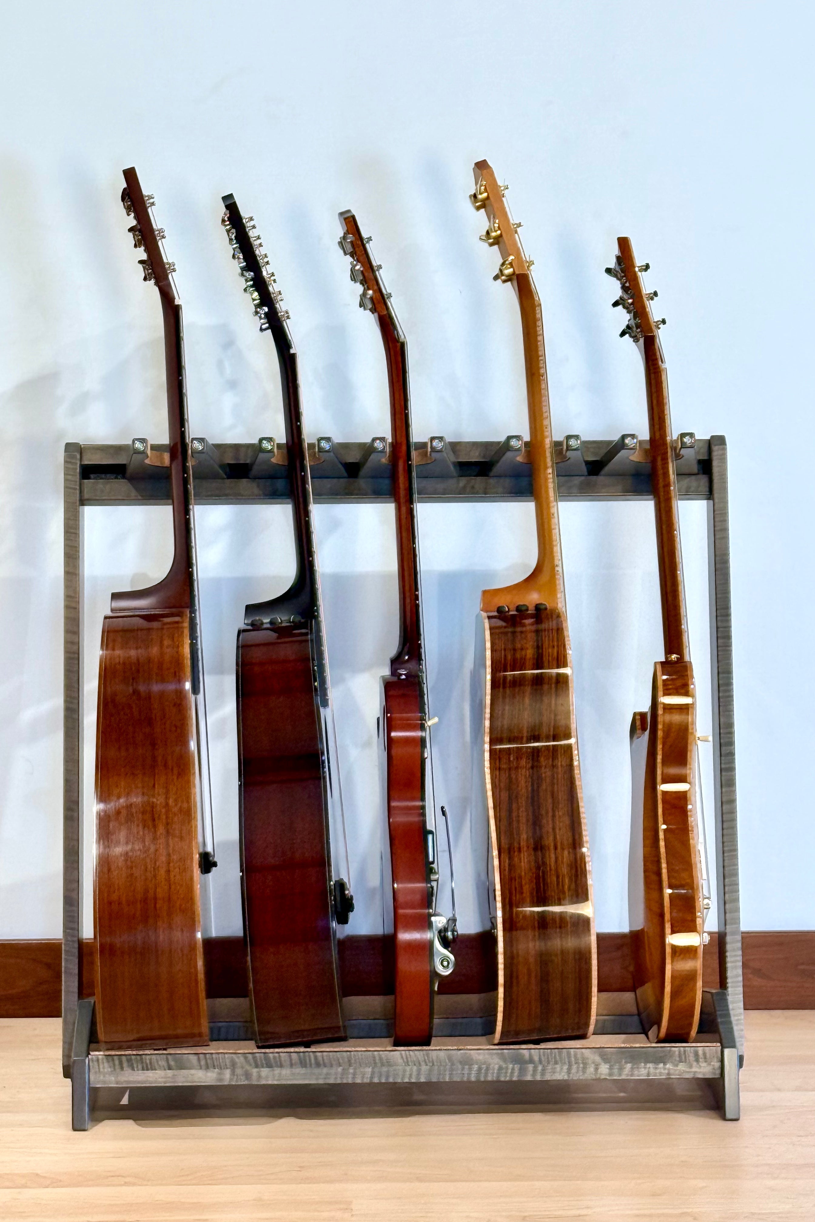 Petite StringRack - Flamed Maple - Antique Slate Acoustic Remedy Cases