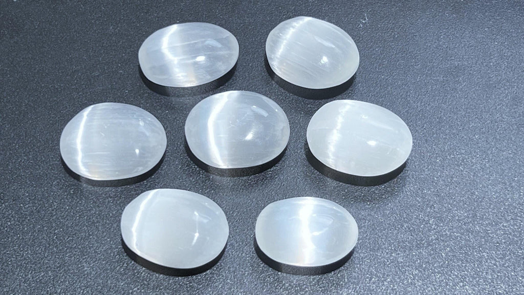 Selenite Crystal Mini Small Palm Stone Orb Carving Wholesale Bulk Gemstone Lot Amazing Crystals