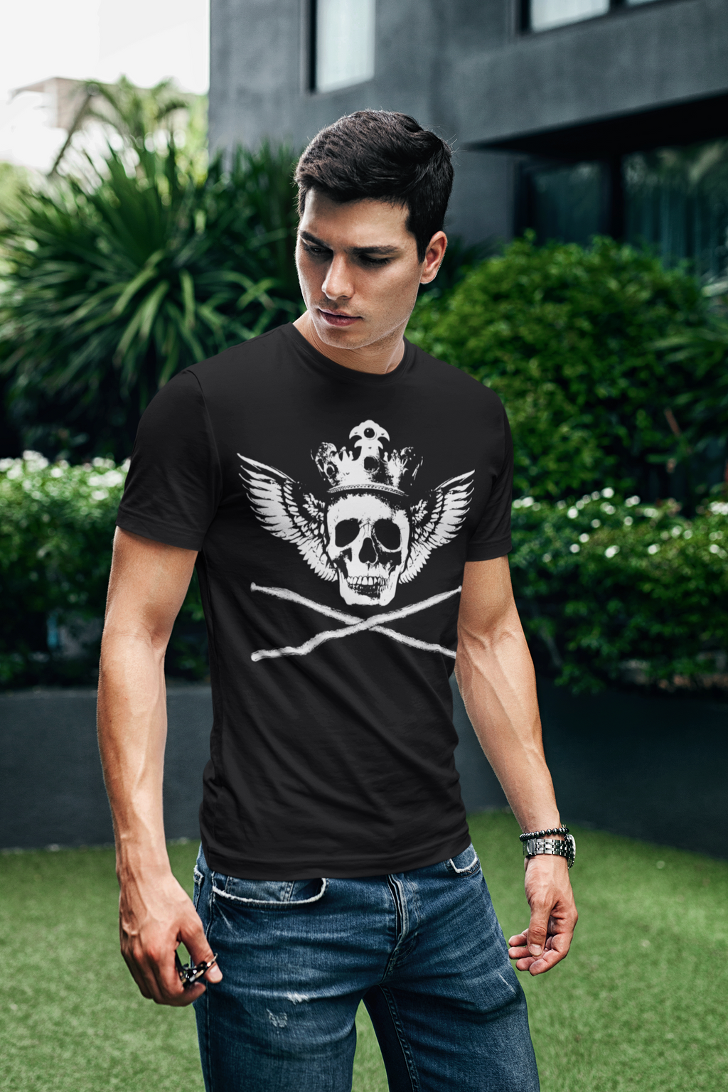 Drum Skull In The Dark T-Shirt Taboo