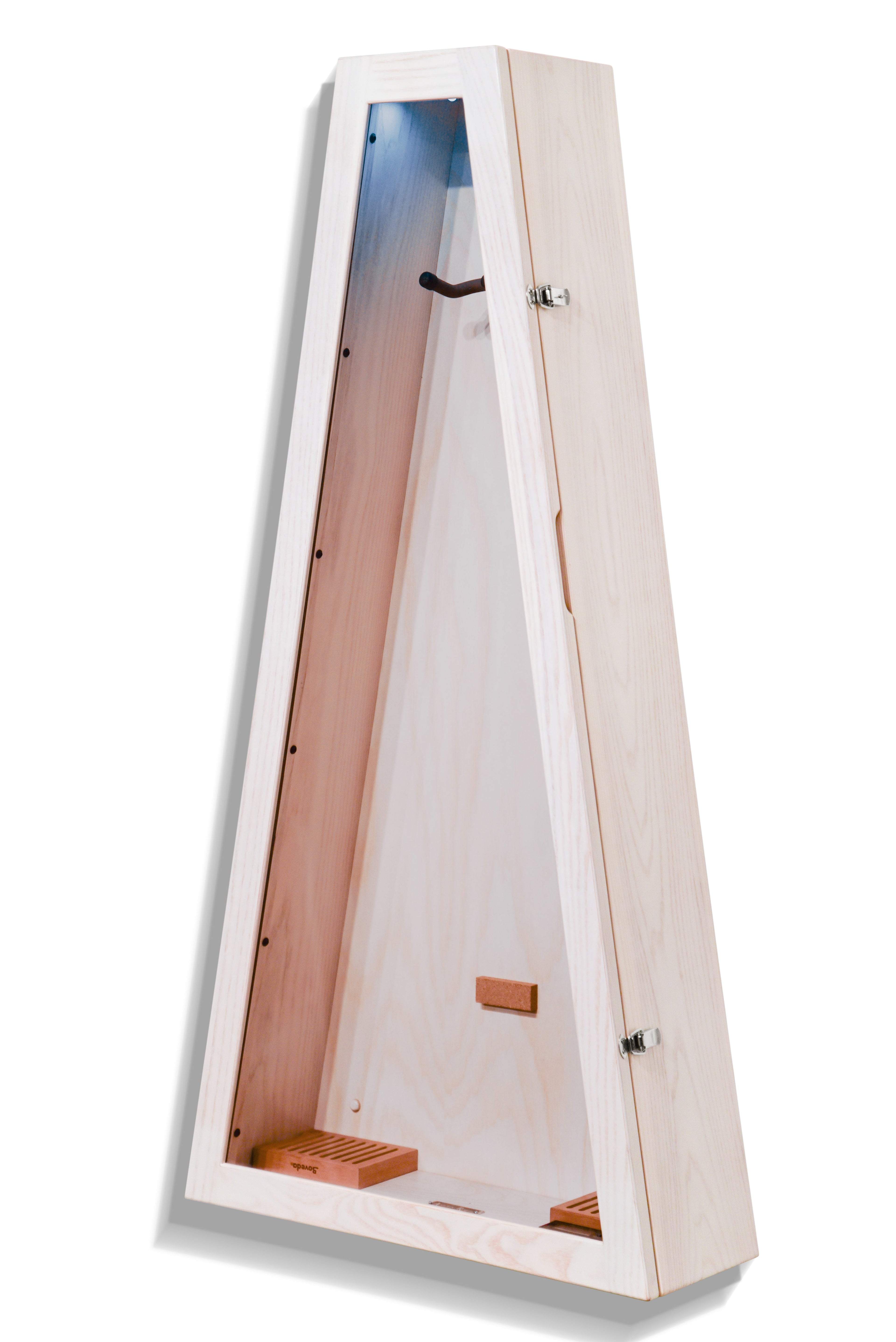 ClimaCase Triangle Humidor - Northern White Ash with White Wash Stain Acoustic Remedy Cases