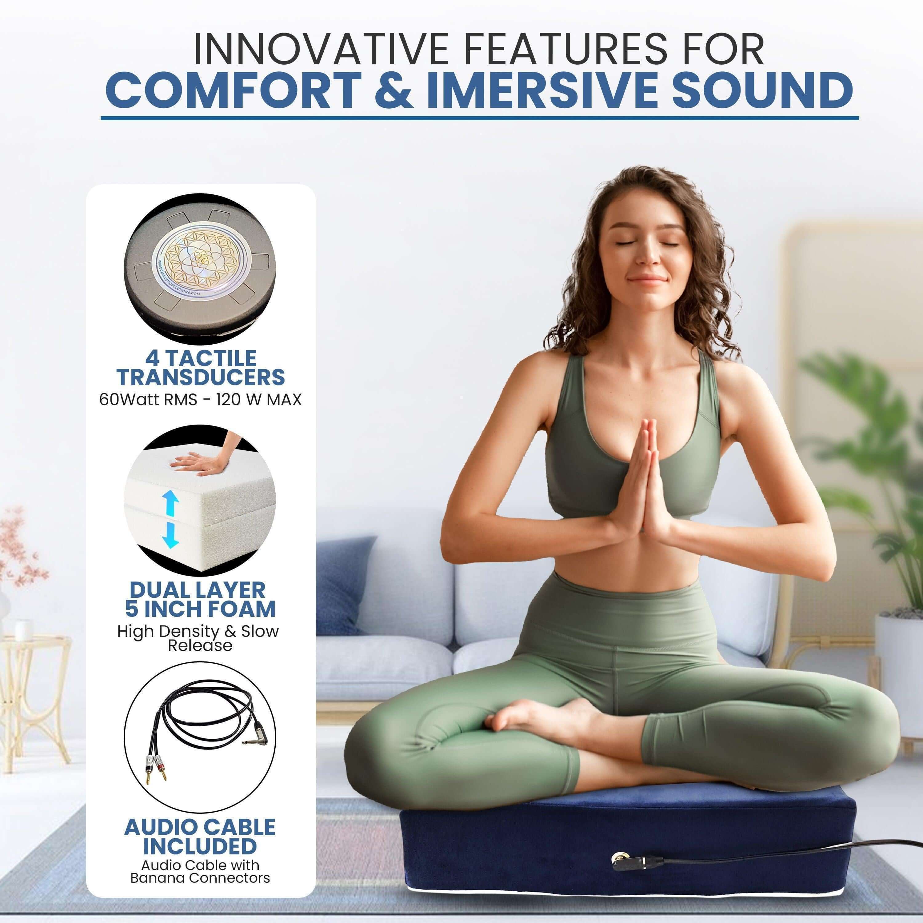 Vibroacoustic Therapy Meditation Cushion bundle with custom amplifier Vibroacoustic Solutions