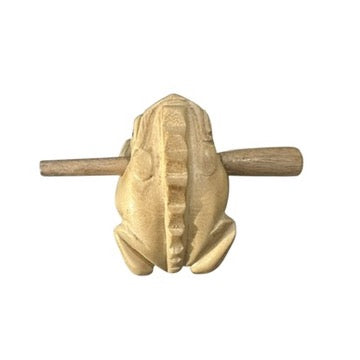 2" Wooden Musical Frog - Natural (Percussion Instrument) Music Frog Co