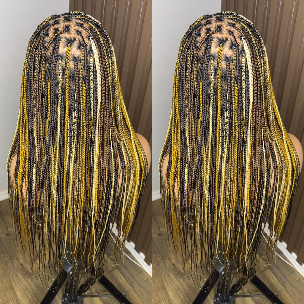 22 inches mix color knotless braided wig HOL stores