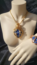 Non Tarnishing Gold Wire Wrapped Sodalite Set The Vibez Shop