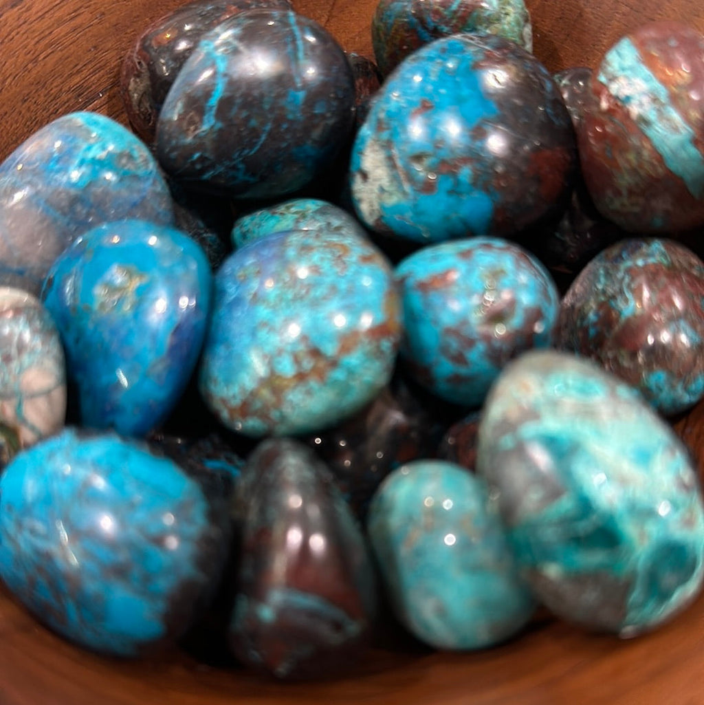 Ocho Tumbled Namibia Crystals - Unique Selection of Blue, Green, Red & Turquoise - 1 Inch Pieces High Ho Gems and Crystals