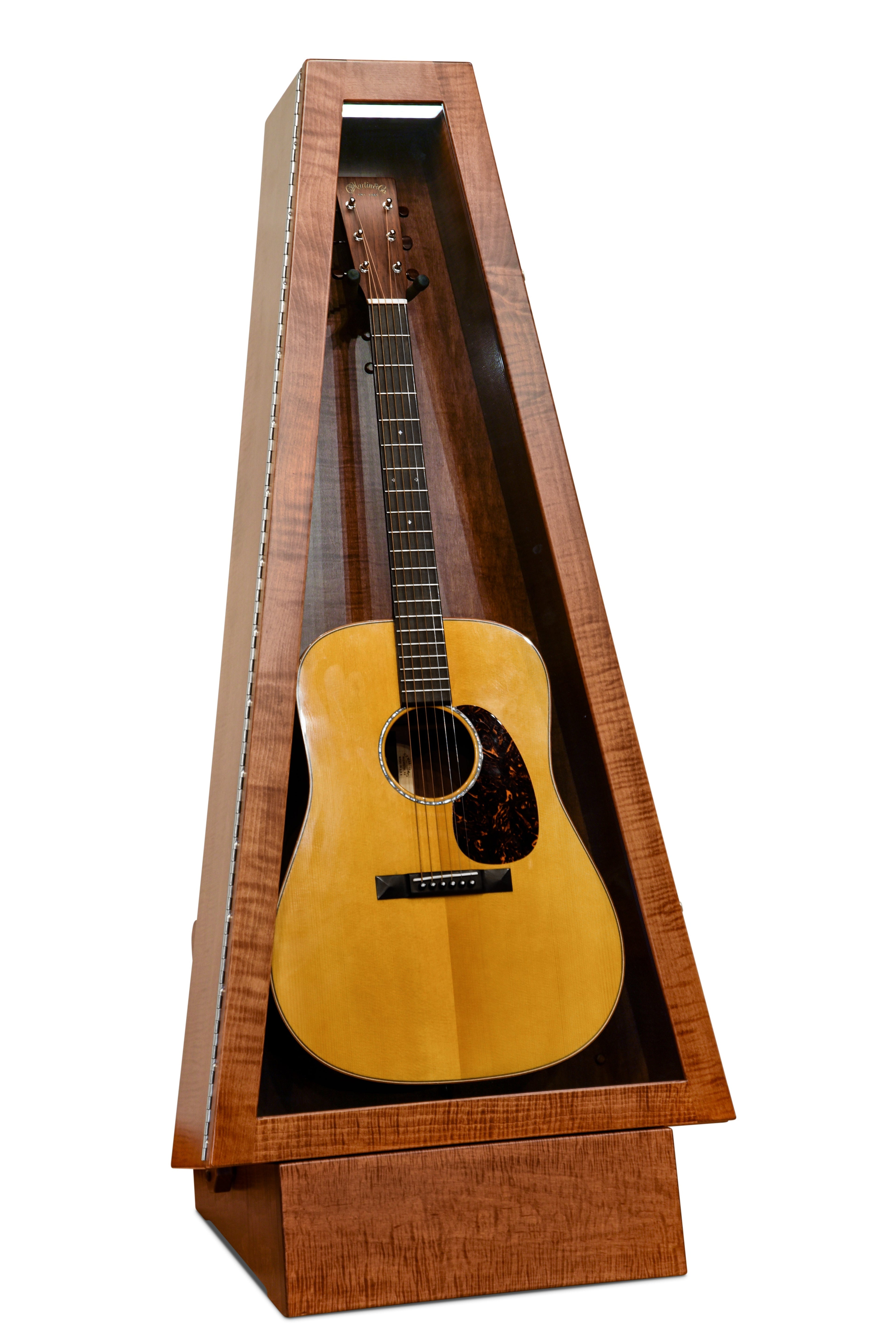ClimaStand Triangle Humidor with Base - Flamed Maple with Boston Stain Acoustic Remedy Cases