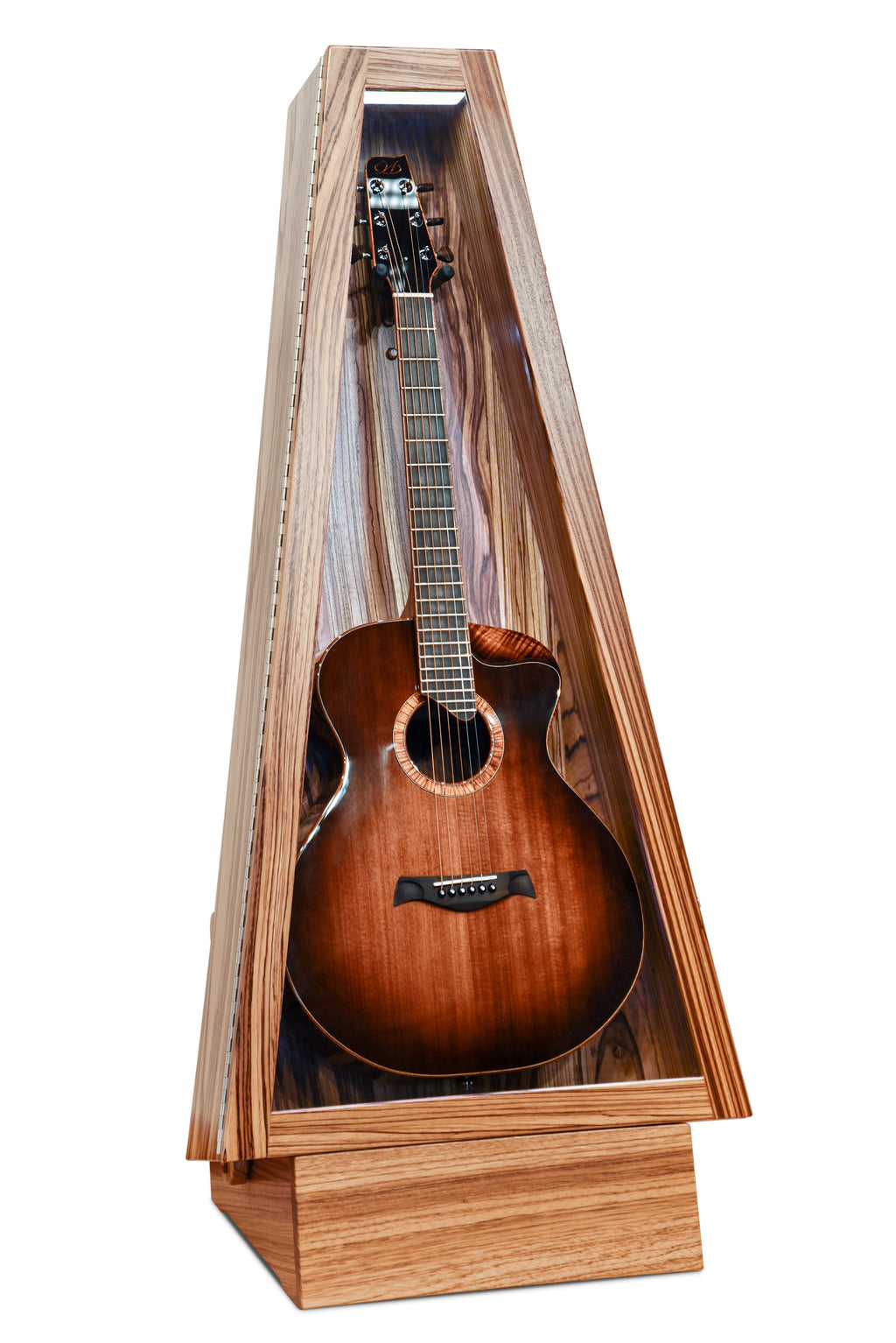 ClimaStand Triangle Humidor with Base - Zebrawood Acoustic Remedy Cases