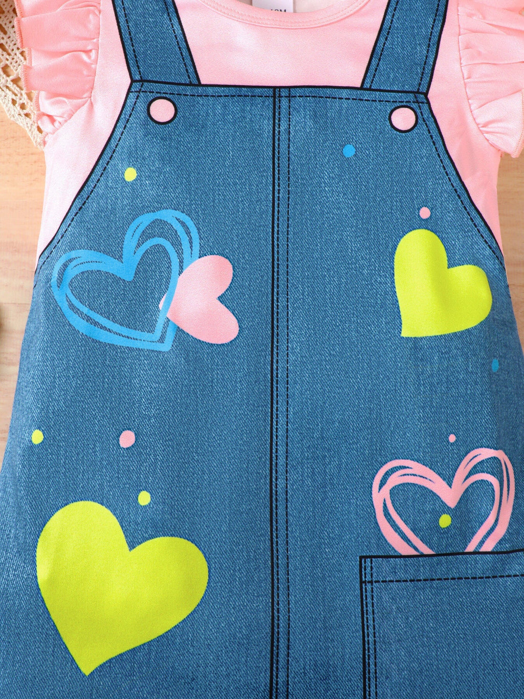Baby and Toddler Girls Ruffle Sleeve Round Neck Dress NicholesGifts