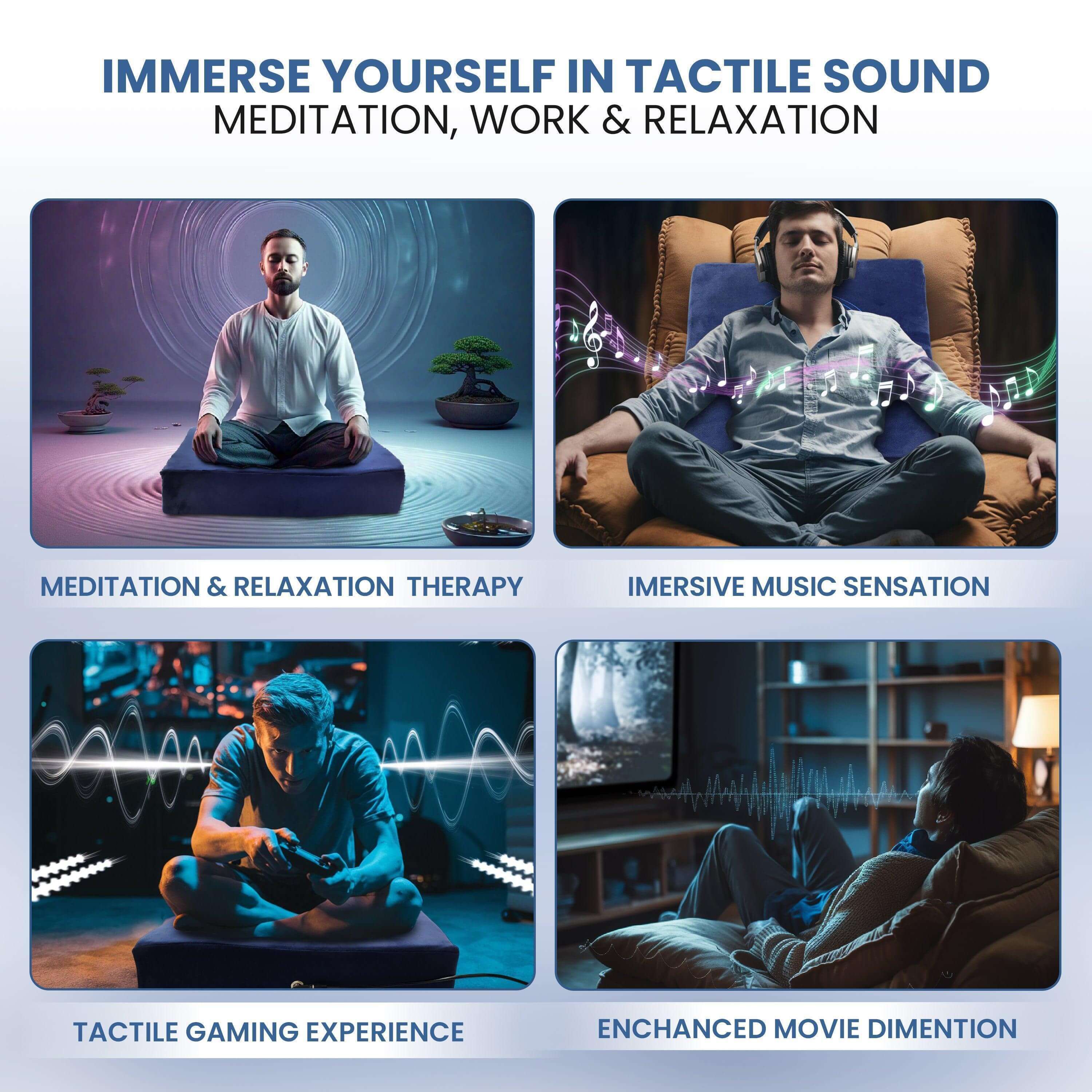 Premium Vibroacoustic Therapy Meditation Cushion Bundle Vibroacoustic Solutions