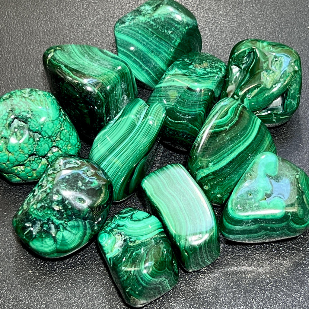 Large Extra Quality Premium Malachite Tumbled Stones (By The Piece or Pound) Amazing Crystals