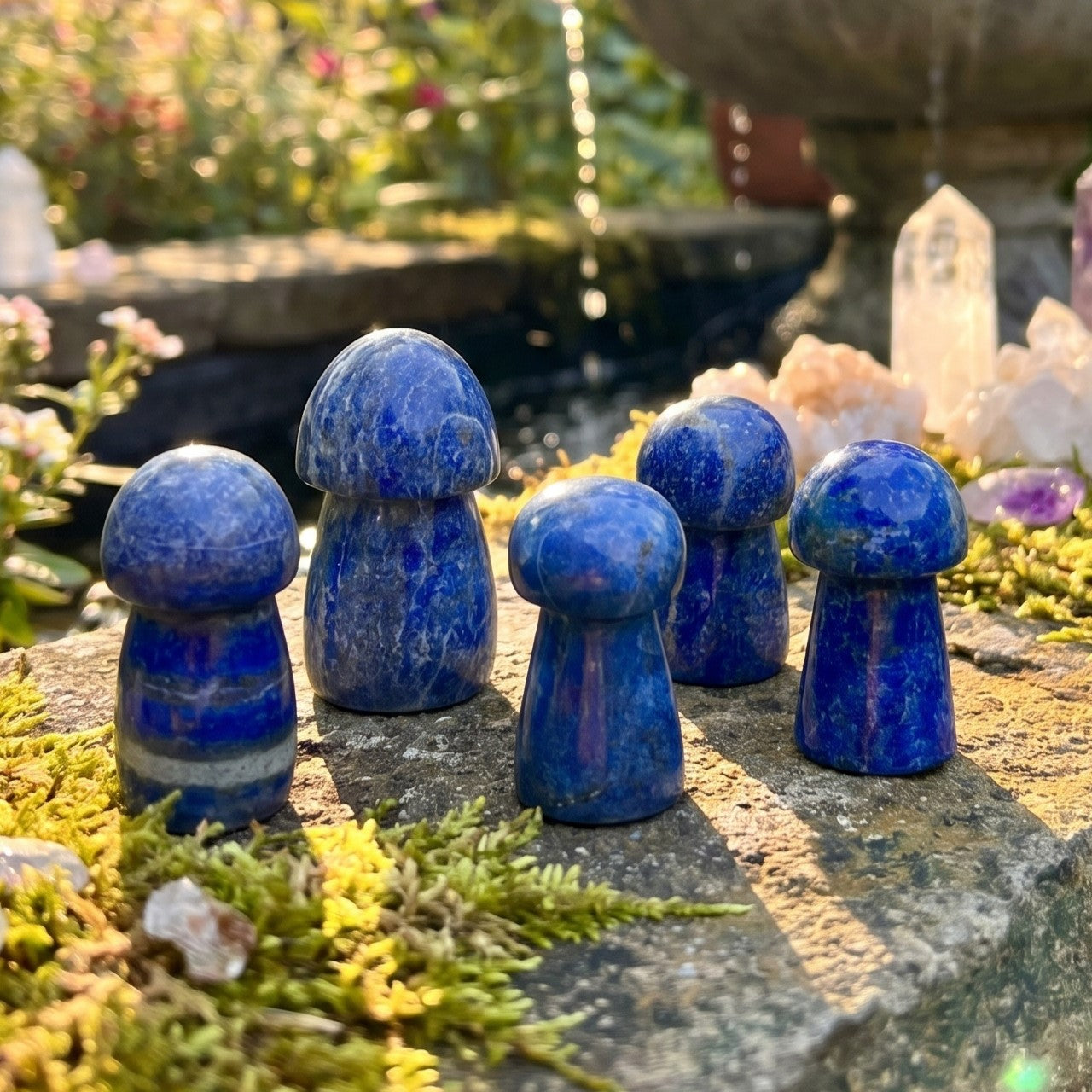 Blue Lapis Lazuli Mushroom Carving Amazing Crystals