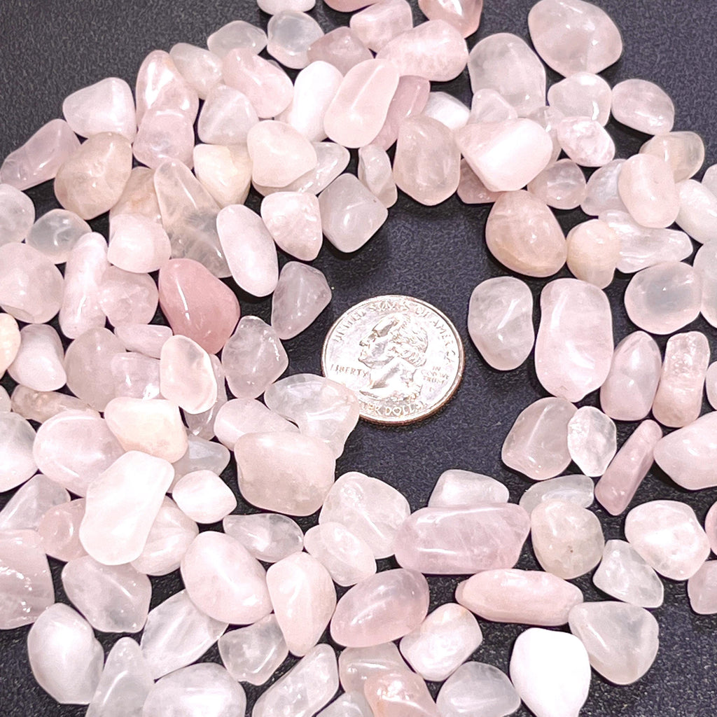 Pink Rose Quartz Small Tumbled Stones (By The Ounce or Pound) Wholesale Amazing Crystals