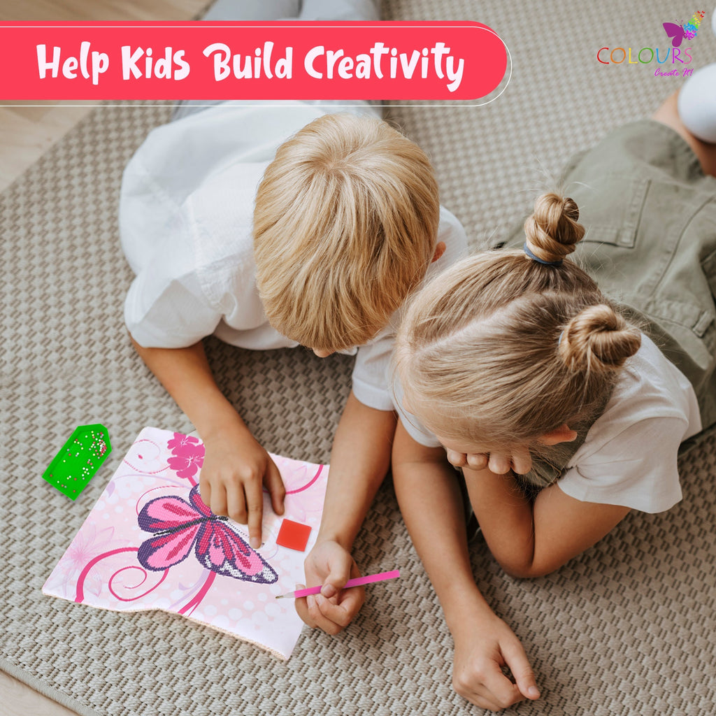 Diamond Art Pillowcase Kit - Butterfly Colours Crafts