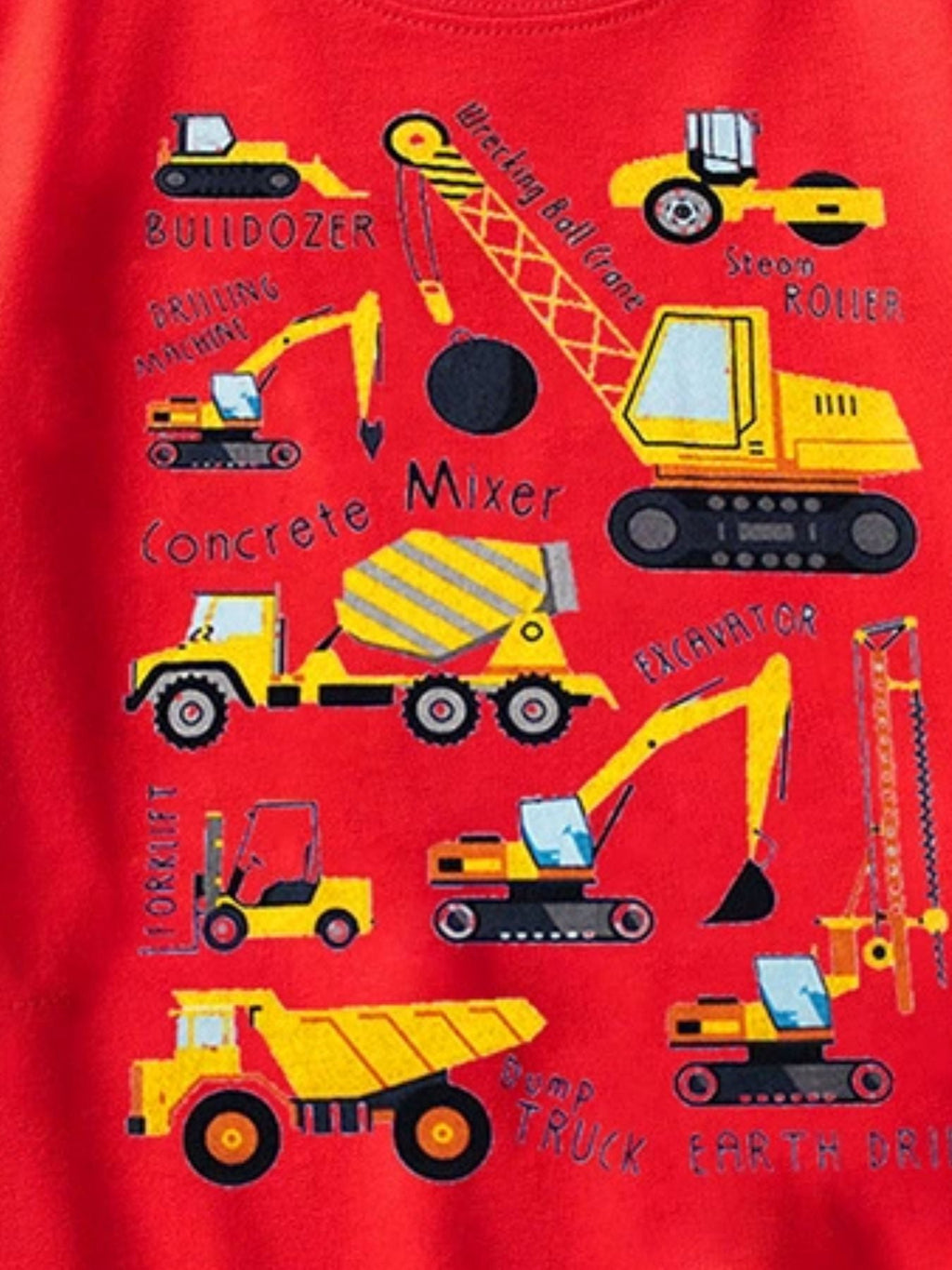 Toddler Boys and Boys Construction Vehicle Crew Neck Short Sleeve T-Shirt NicholesGifts