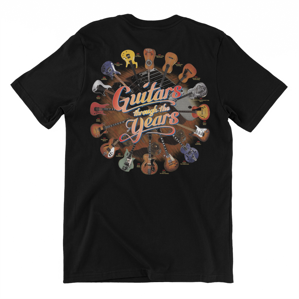 Guitars Thru The Years Music T-Shirt Taboo