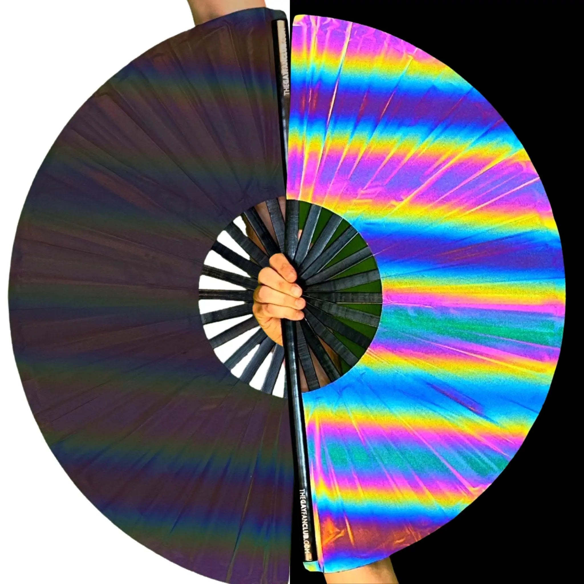 Eclipse Reflective Rainbow Fan The Gay Fan Club