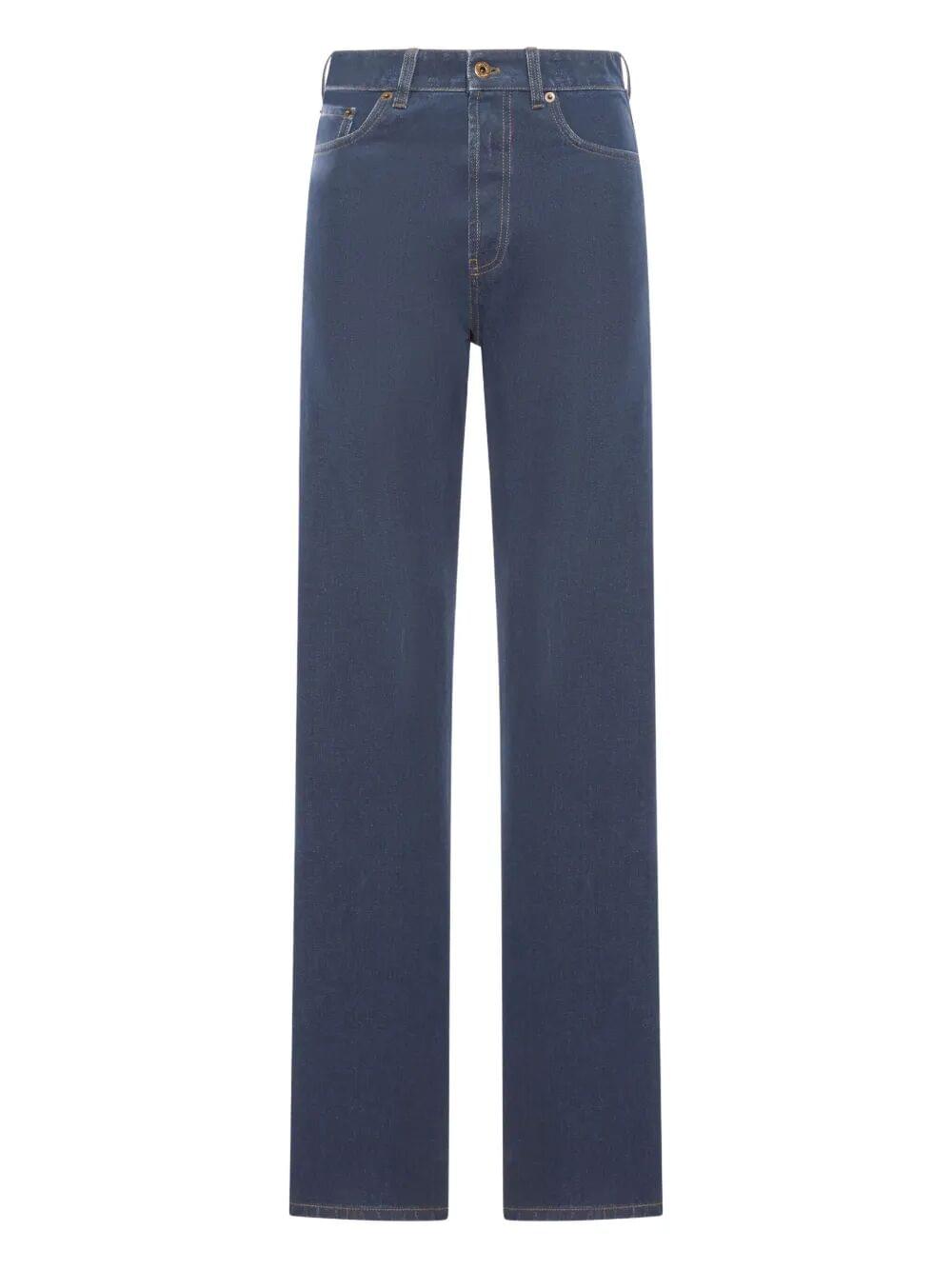 Miu Miu Women Embroidered-Logo Flock Jeans Luosophy