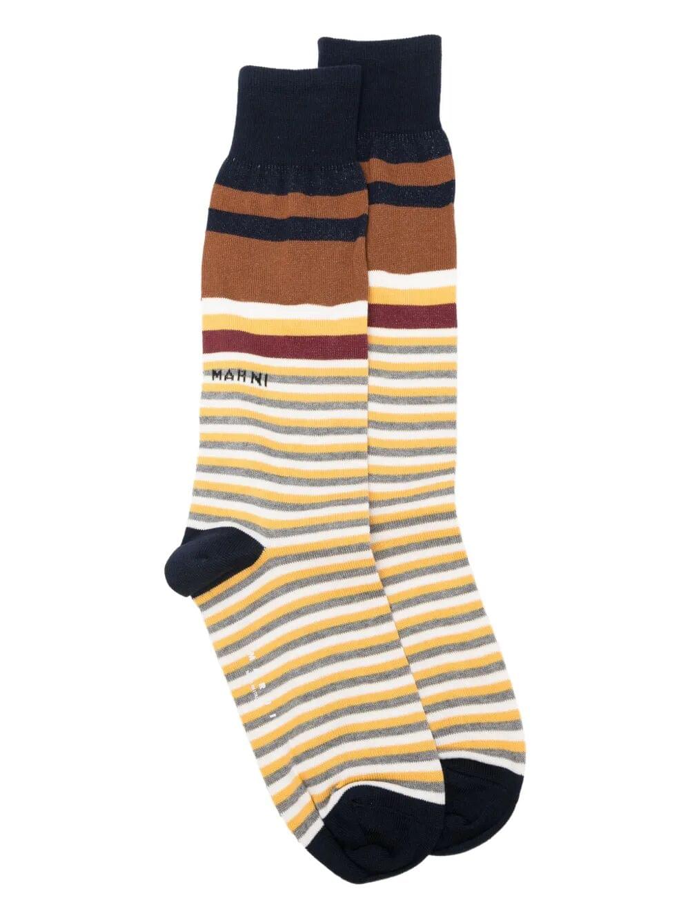 Marni Women Mixed Stripes Cotton Socks Luosophy