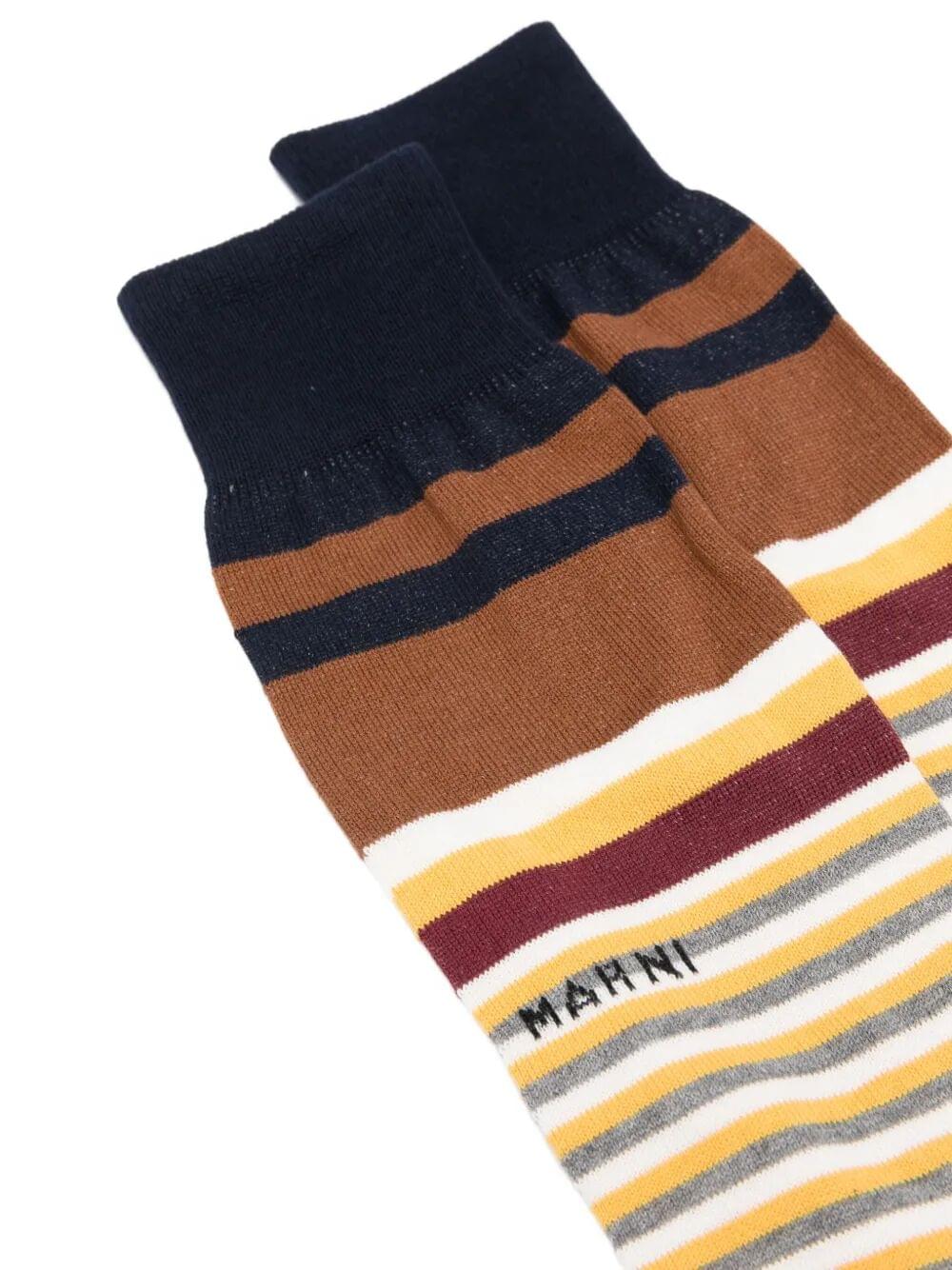 Marni Women Mixed Stripes Cotton Socks Luosophy