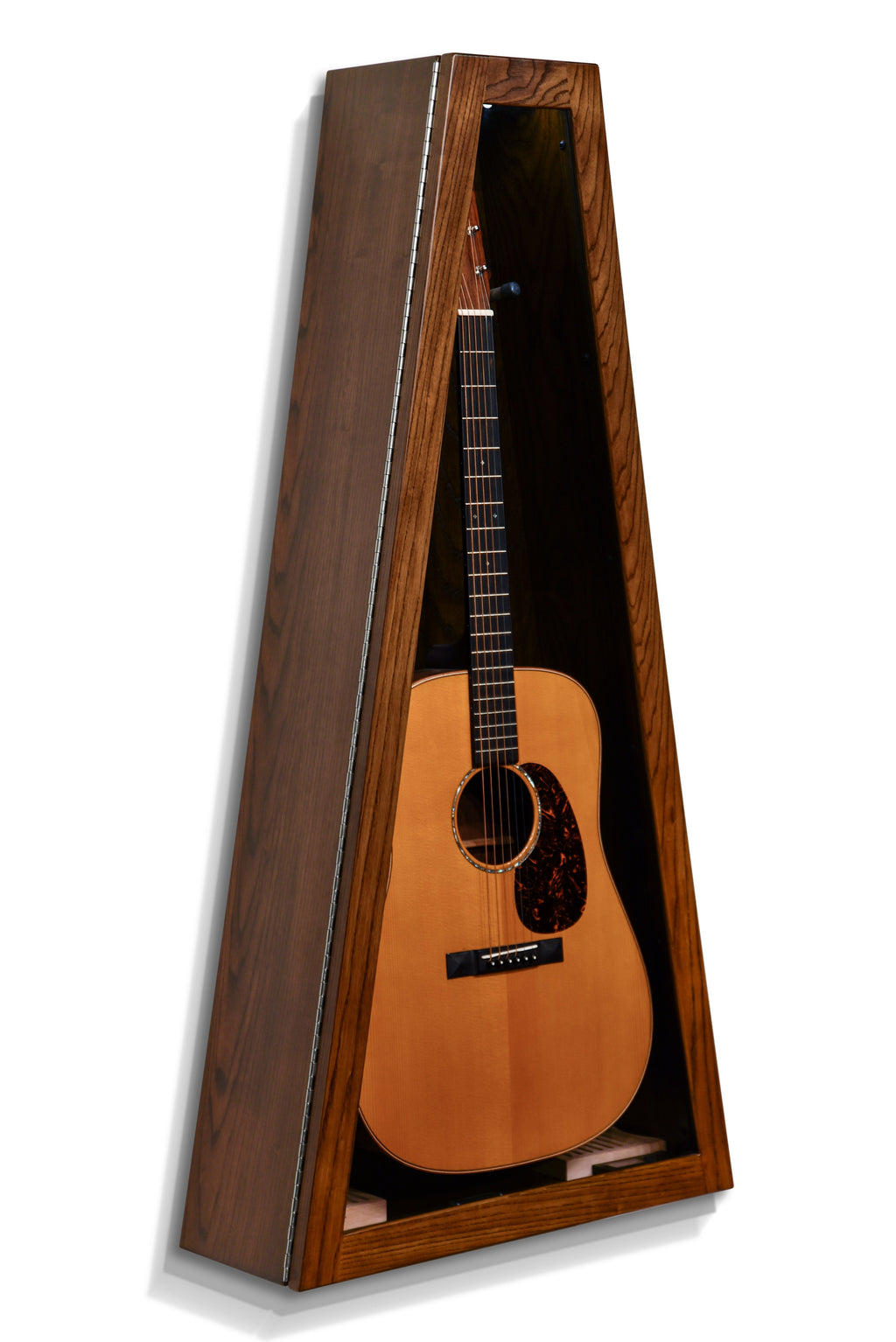 ClimaCase Triangle Humidor - Northern White Ash with Rich Tobacco Stain Acoustic Remedy Cases