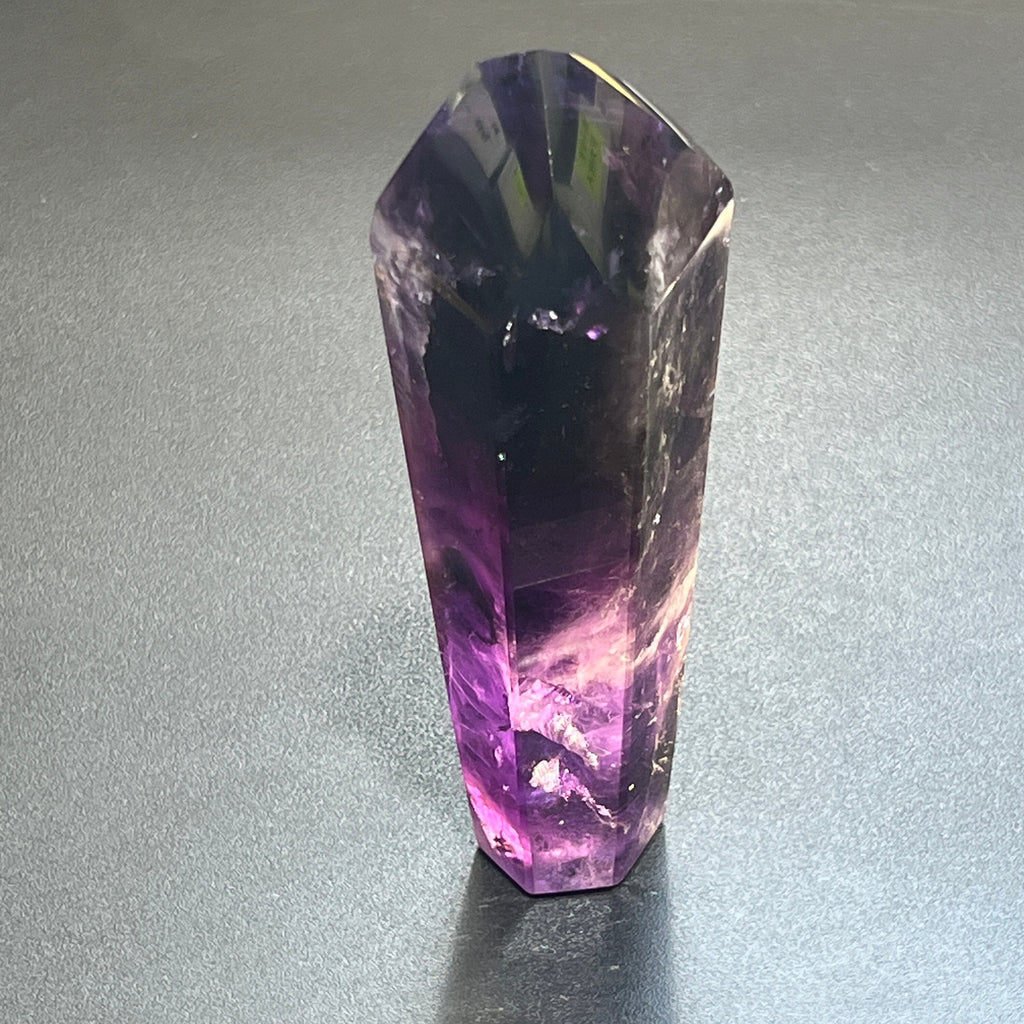 Large Dark Amethyst Crystal Faceted Standing Tower Carving Amazing Crystals