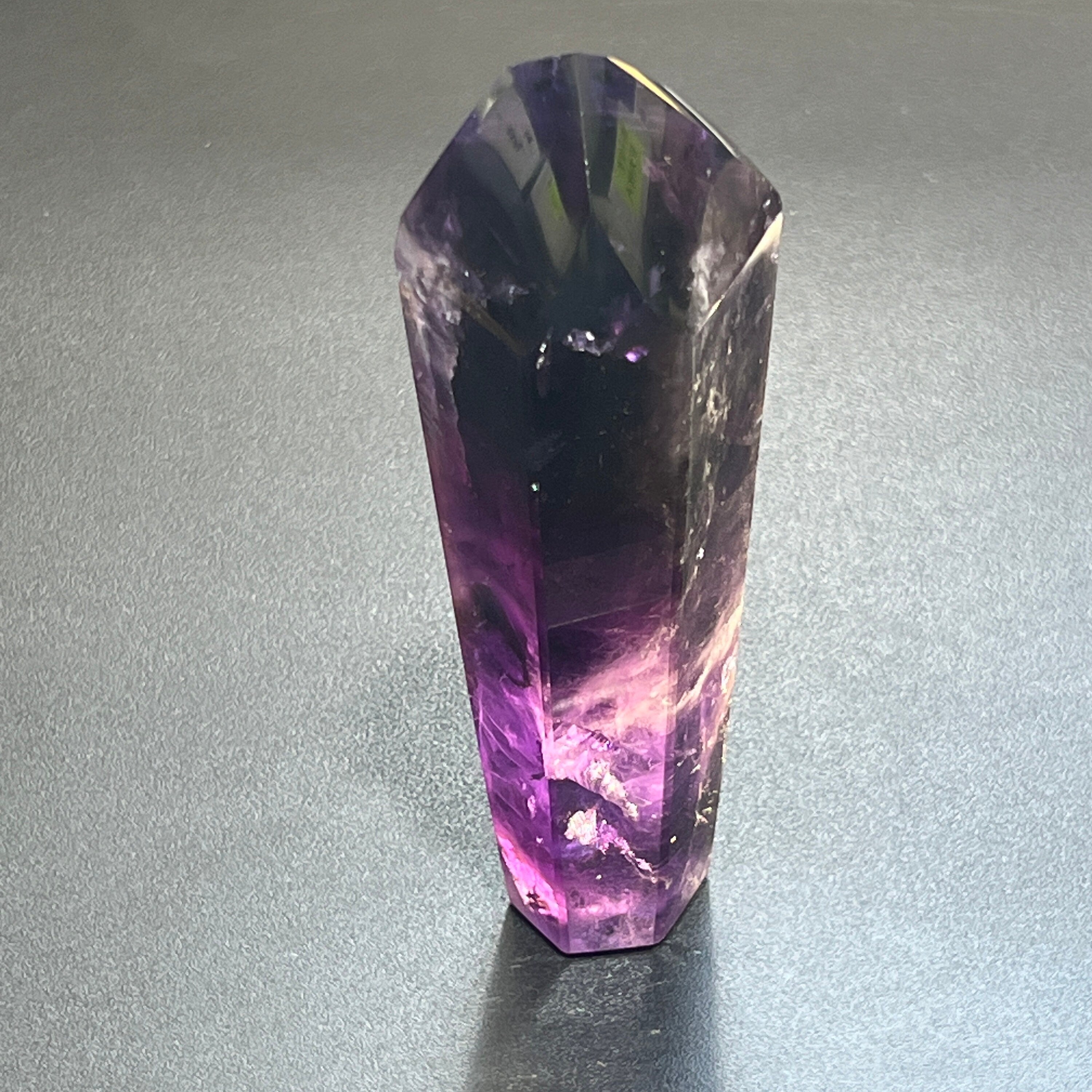 Large Dark Amethyst Crystal Faceted Standing Tower Carving Amazing Crystals