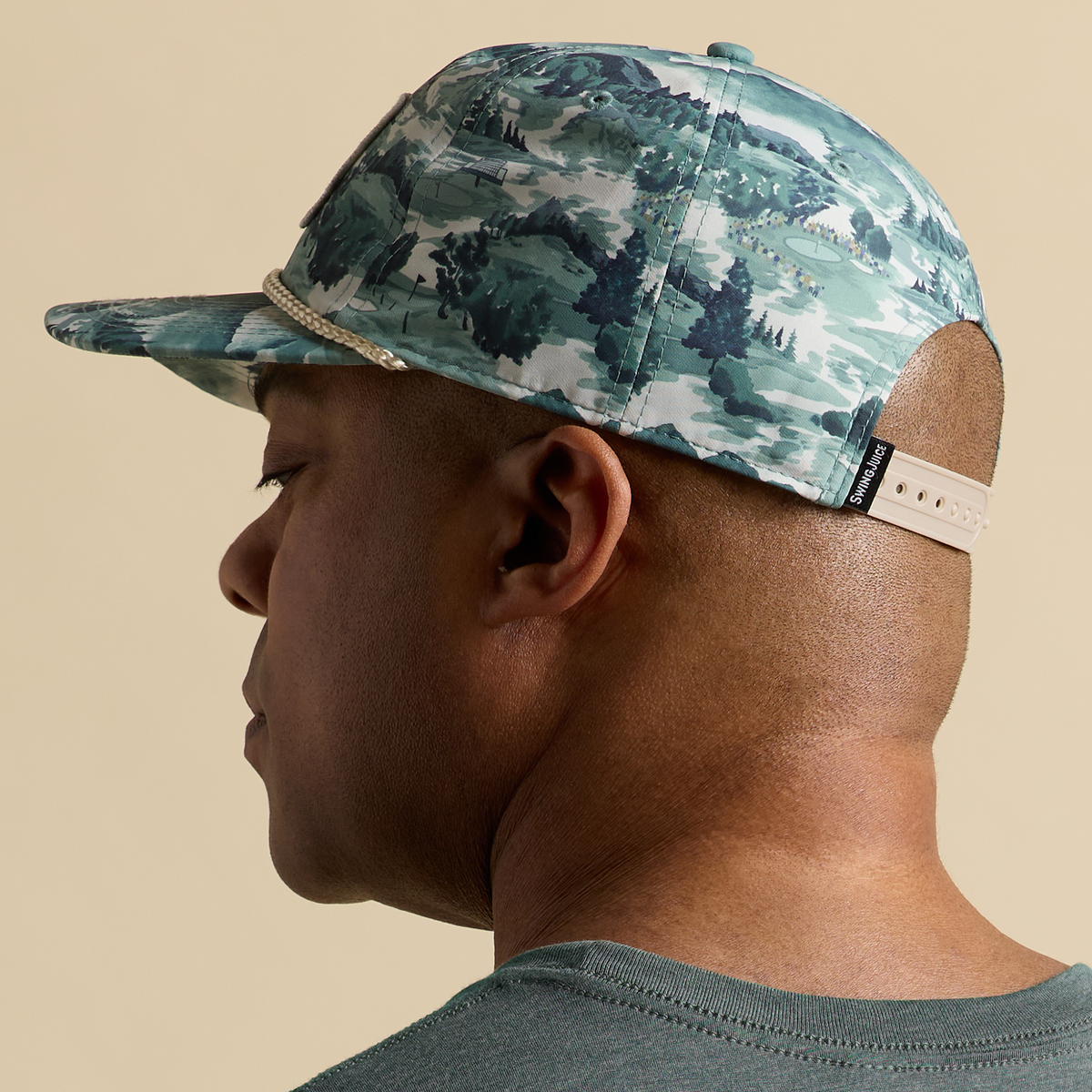 Golf Georgia Landscape Unisex Rope Hat Green O/S SwingJuice LLC