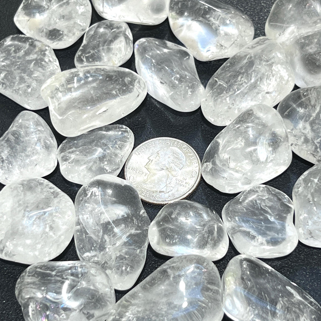 Clear Quartz Crystal Tumbled Stones (By The Piece or Pound) Amazing Crystals
