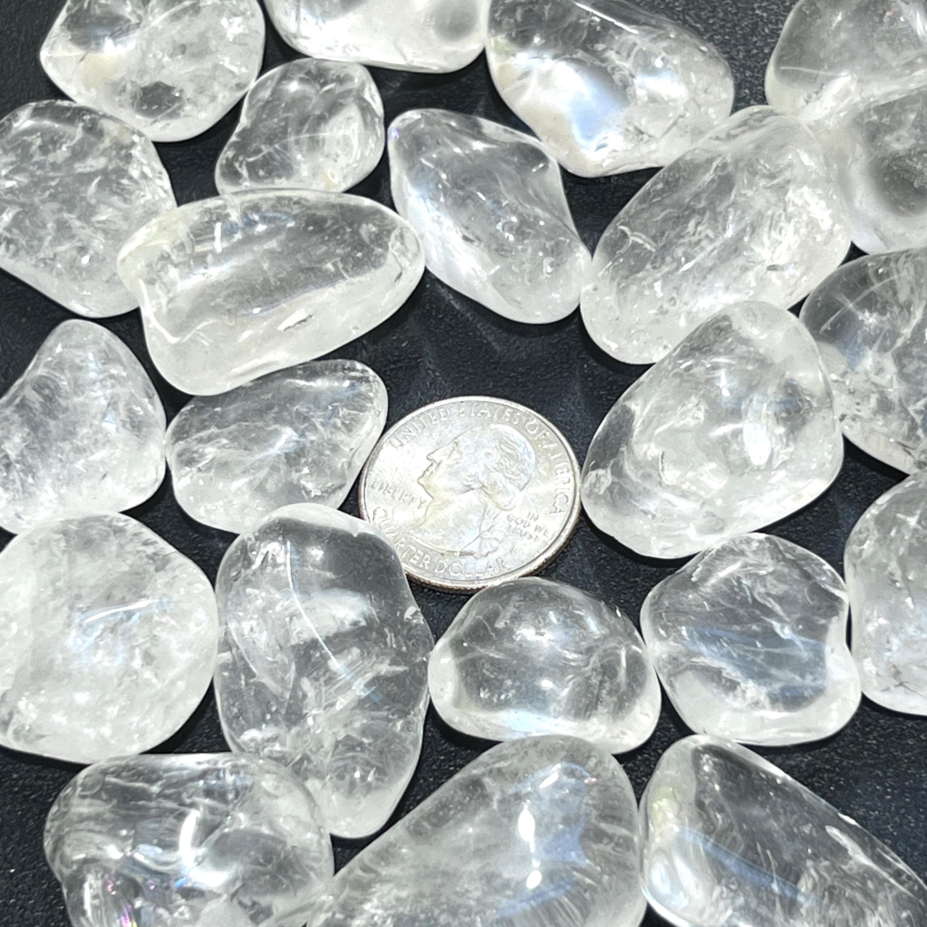 Clear Quartz Crystal Tumbled Stones (By The Piece or Pound) Amazing Crystals