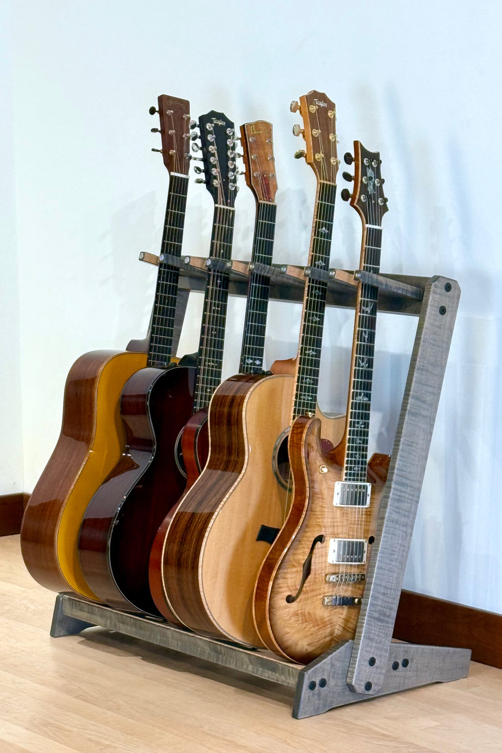 Petite StringRack - Flamed Maple - Antique Slate Acoustic Remedy Cases
