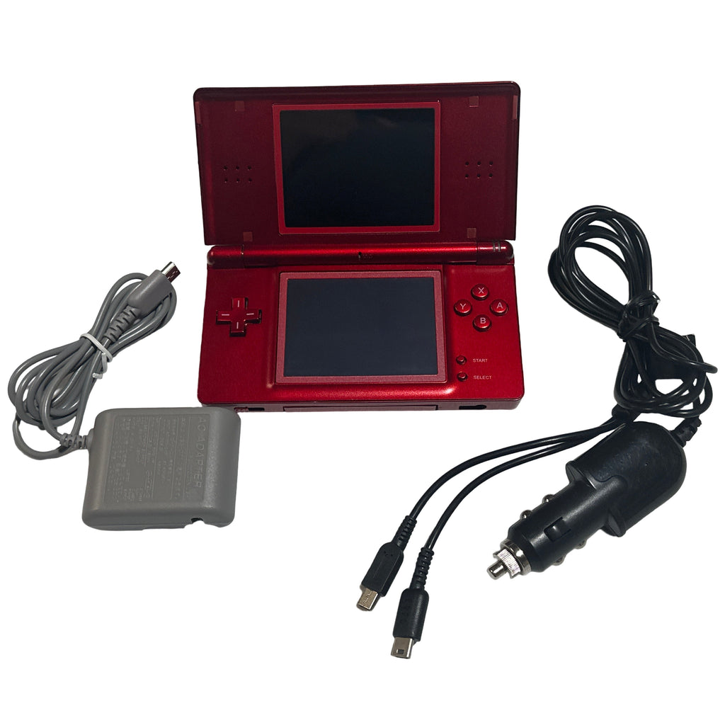 Red Crimson & Black Nintendo DS Lite (New Screens and Outer Case) Retro Gaming of Denver
