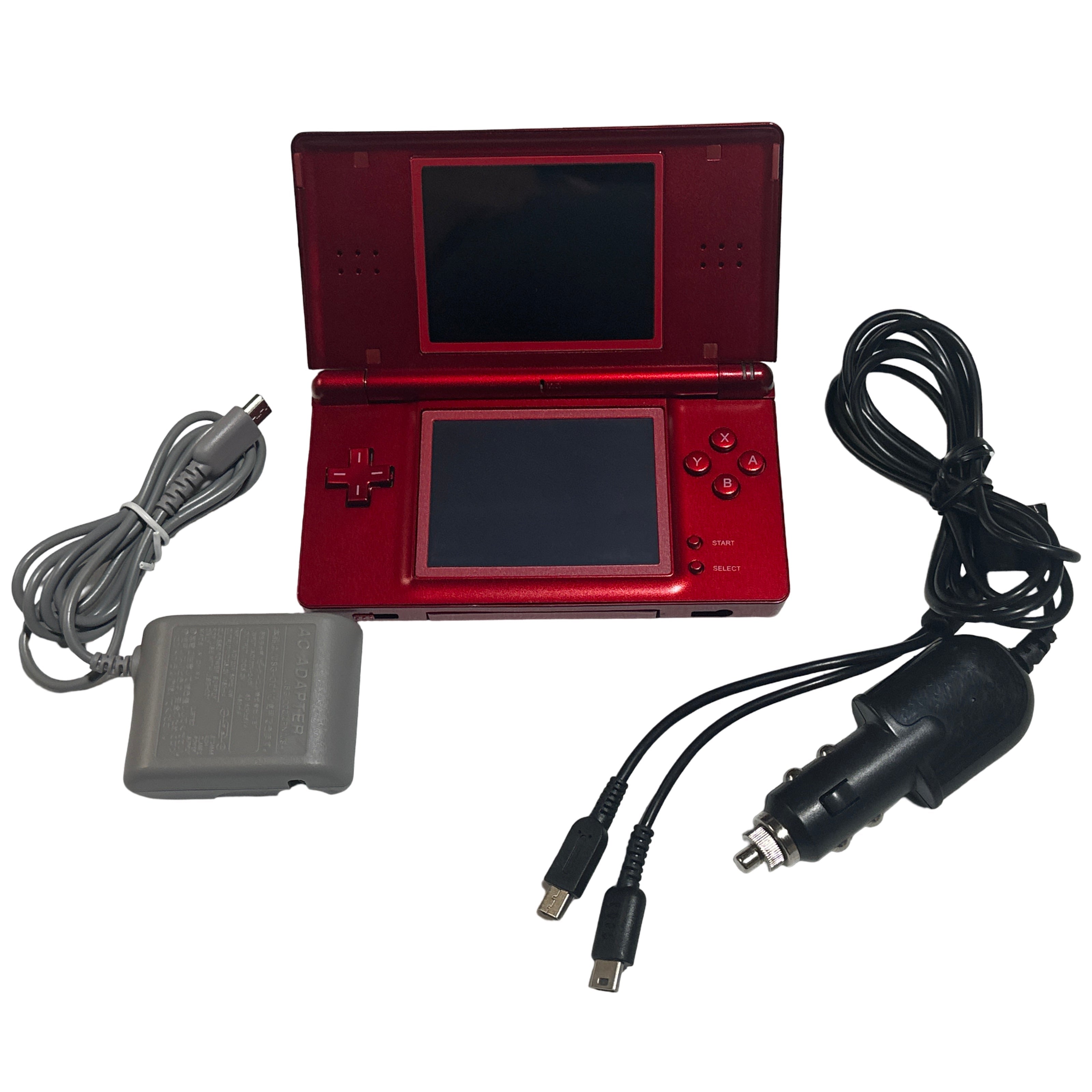 Red Crimson & Black Nintendo DS Lite (New Screens and Outer Case) Retro Gaming of Denver